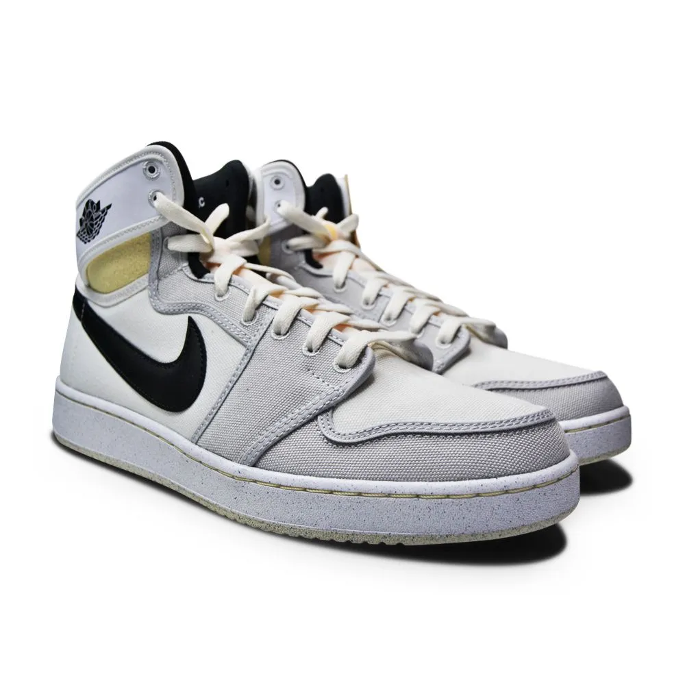 Men's Nike Air Jordan 1 KO  - DO5047 100 - White Black Grey Fog Sail Court Traction Boost Play Mode Fit
