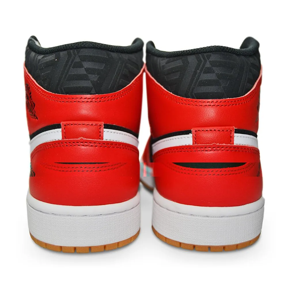 Microfiber Internal Sock Compression Mesh Panels Mens Nike Air Jordan 1 Mid SE "Christmas"