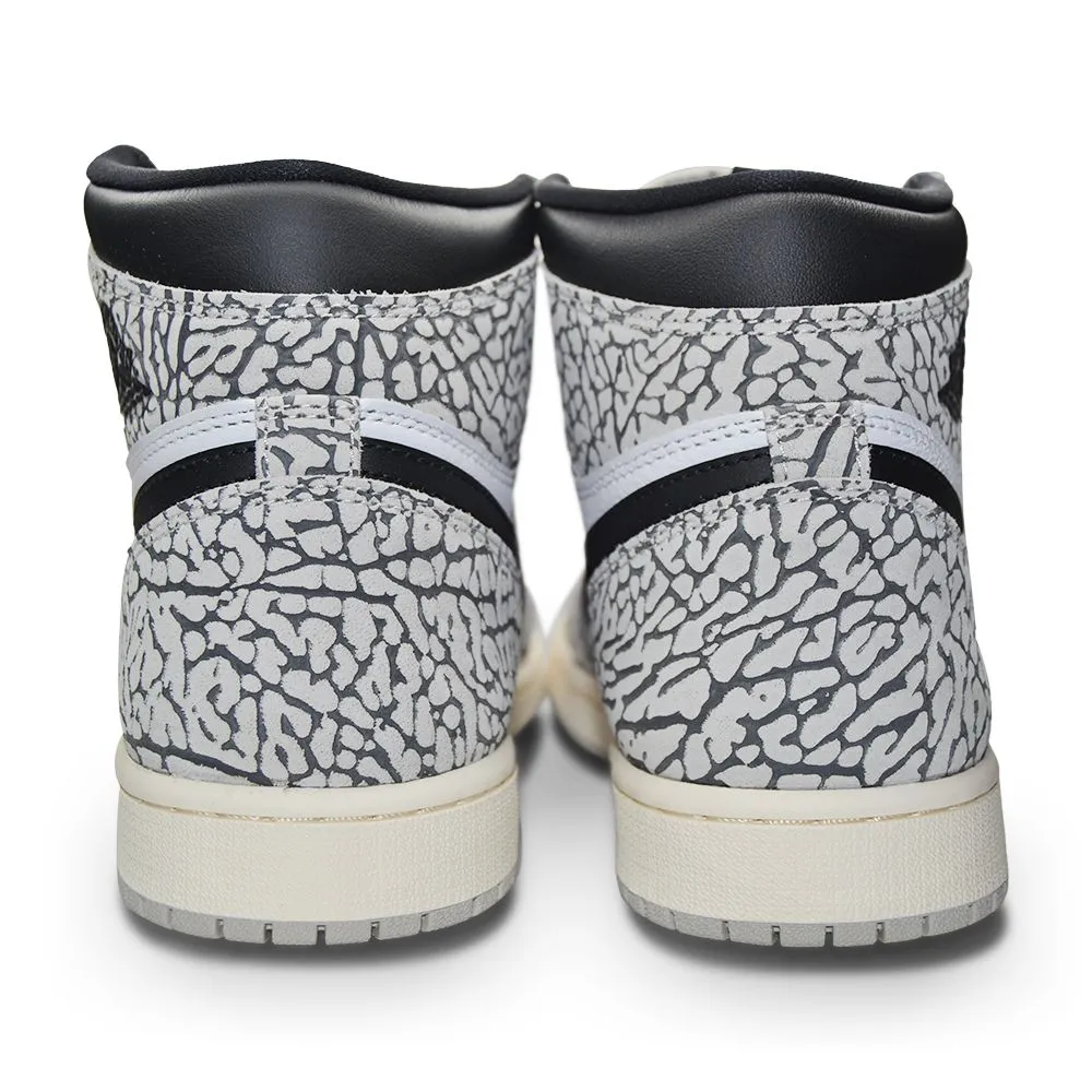 Multi Surface Grip Pattern Sneakers Modern Design Mens Nike Air Jordan 1 Retro High OG - DZ5485 052 - Tech Grey Muslin Black White