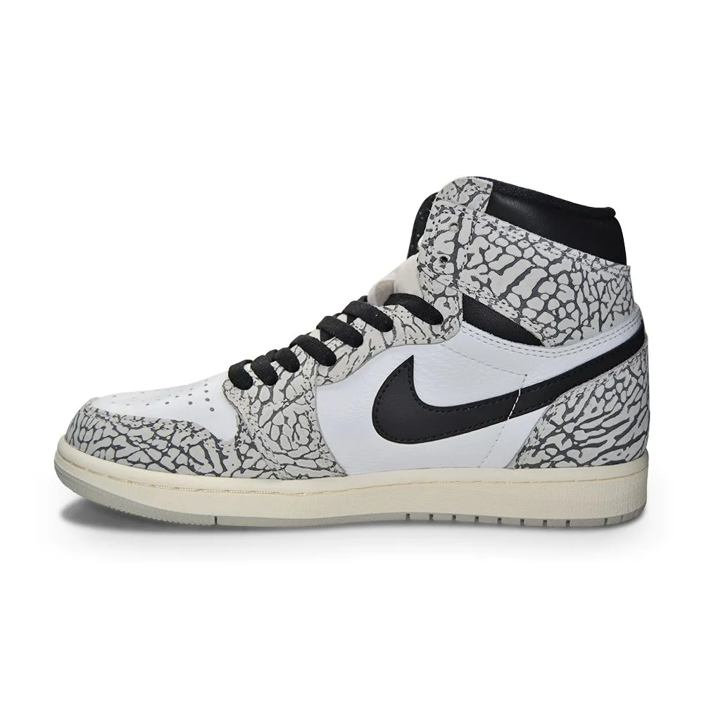Mens Nike Air Jordan 1 Retro High OG - DZ5485 052 - Tech Grey Muslin Black White Soft Landing Sneakers Retro Design