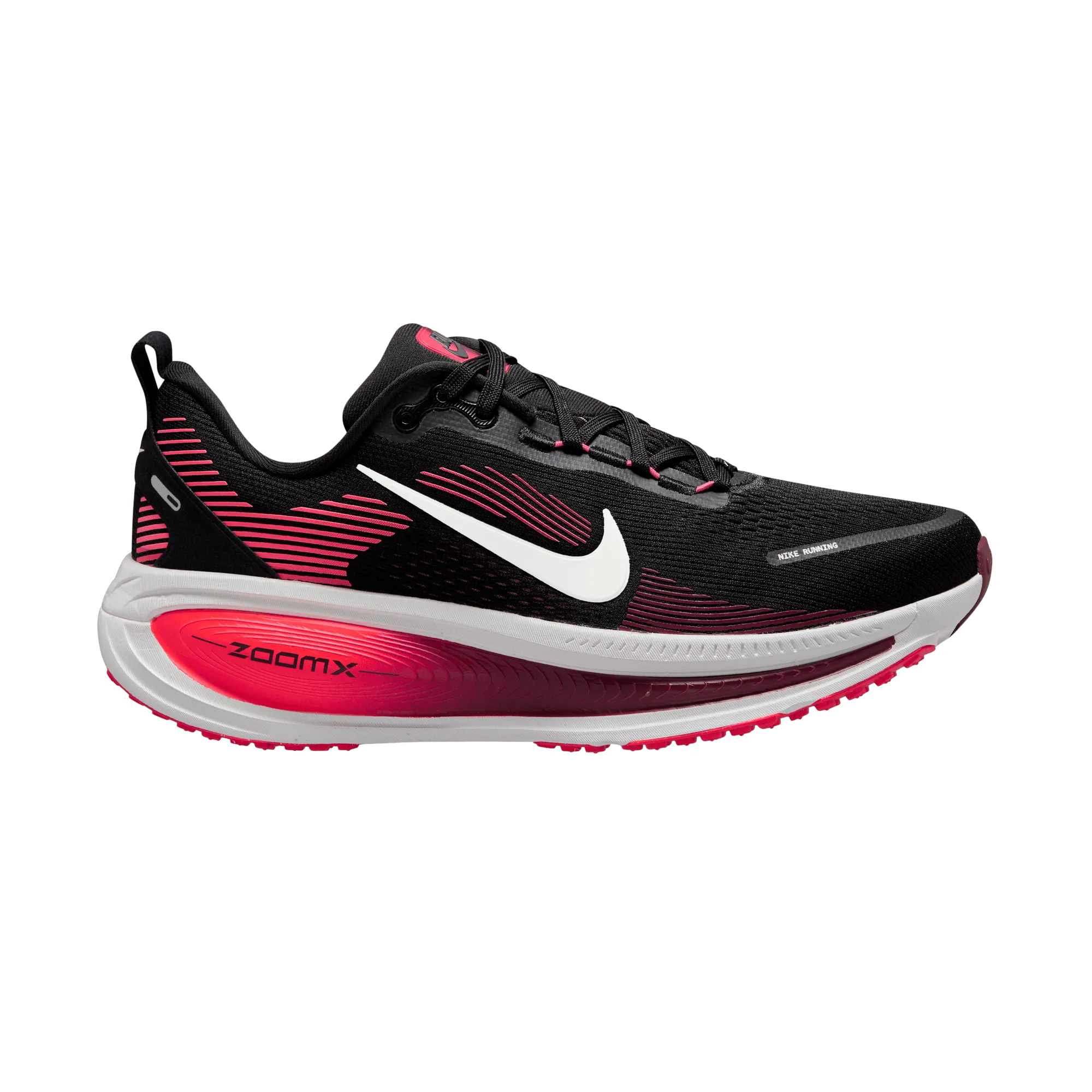 Padded Tongue Comfort footbed MEN'S VOMERO 18 - D - 008 BLACK/METALLIC SILVER-BRIGHT CRIMSON