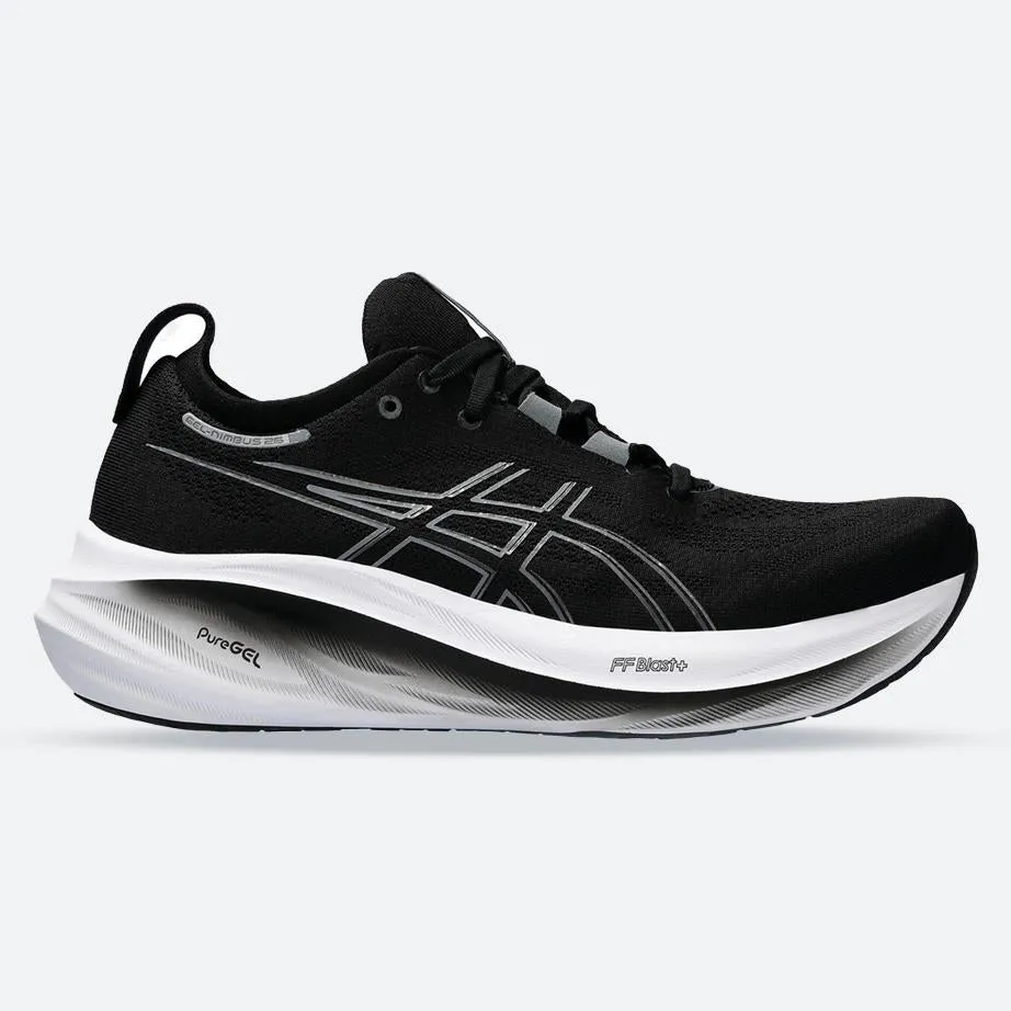 Men's Wide Fit Asics Gel Nimbus 26 Running Sneakers solid - leather shoes footwork
