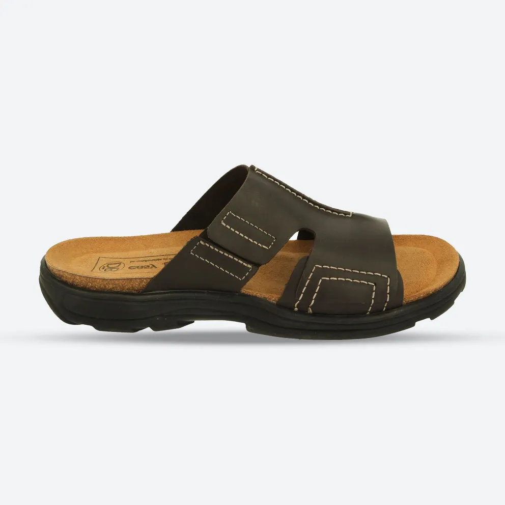 Breath Ease Bare Foot Men's Wide Fit DB Adam Mule Sandals