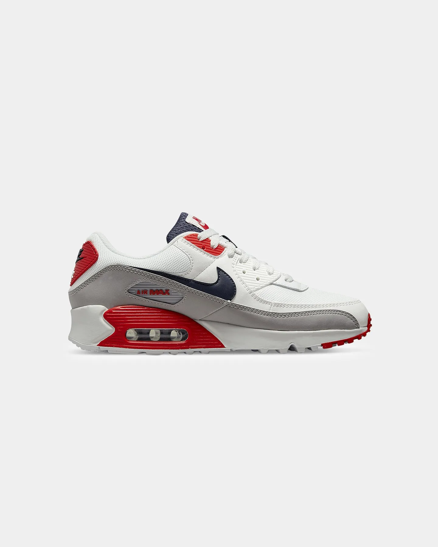 Nike Air Max 90 Summit White/Thunder Blue/Cement Grey City Run Red Glow