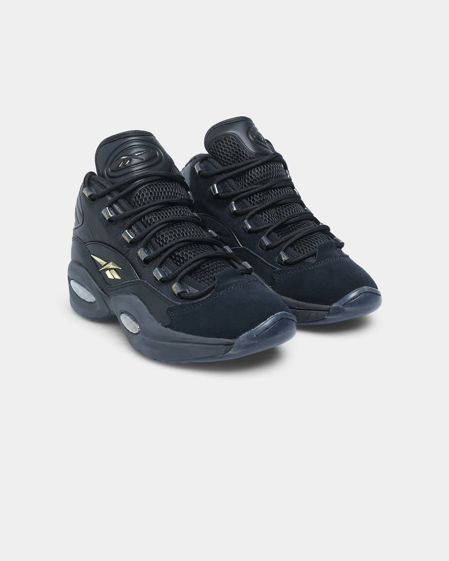 Reebok Question Mid Black/Black/Gold Secure High Quality