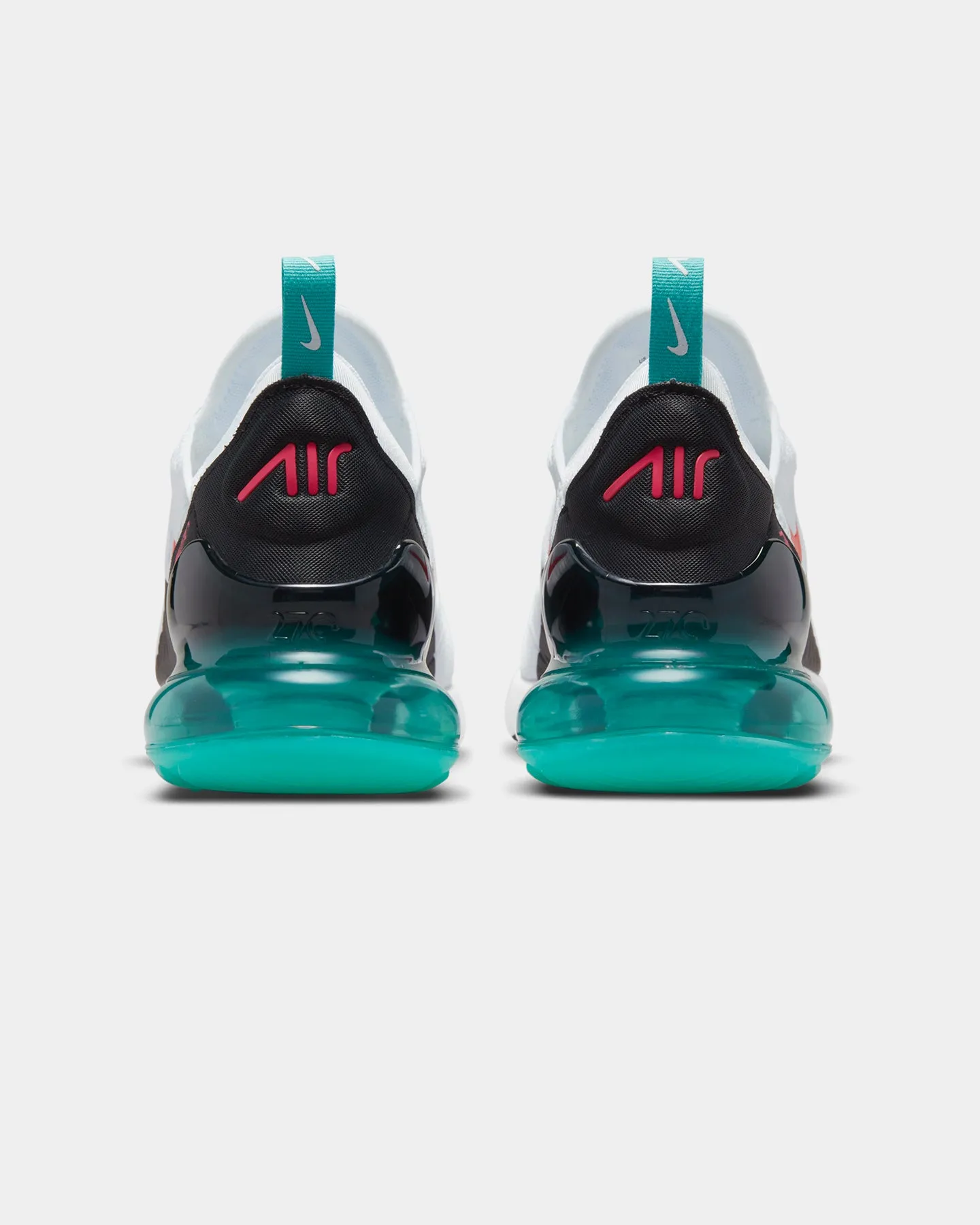 Foot Glow Impact Resistance Nike Air Max 270 White/Rush Pink/Washed Teal