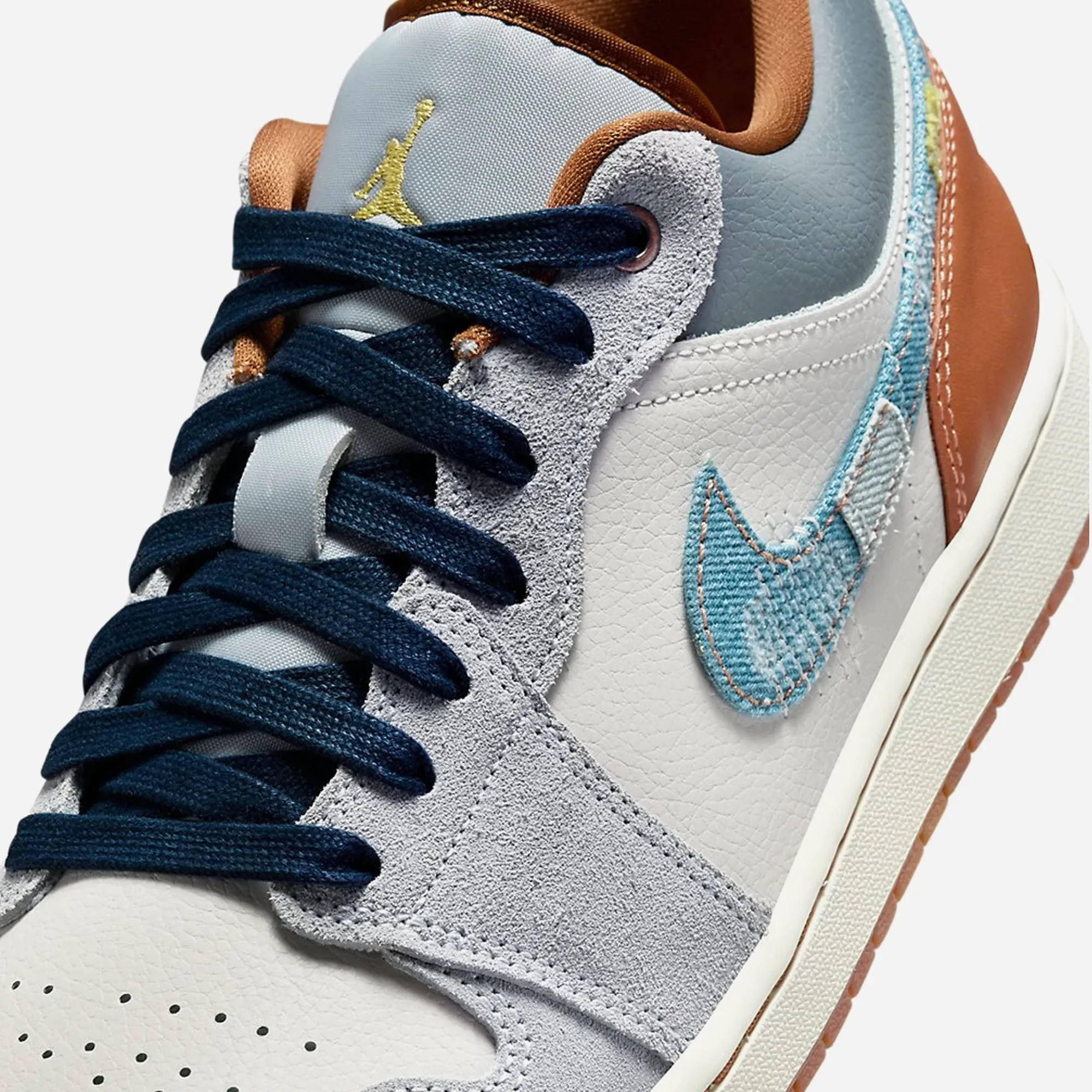 Push Forward Nike Jordan 1 Low SE Phantom Repaired Denim Swoosh