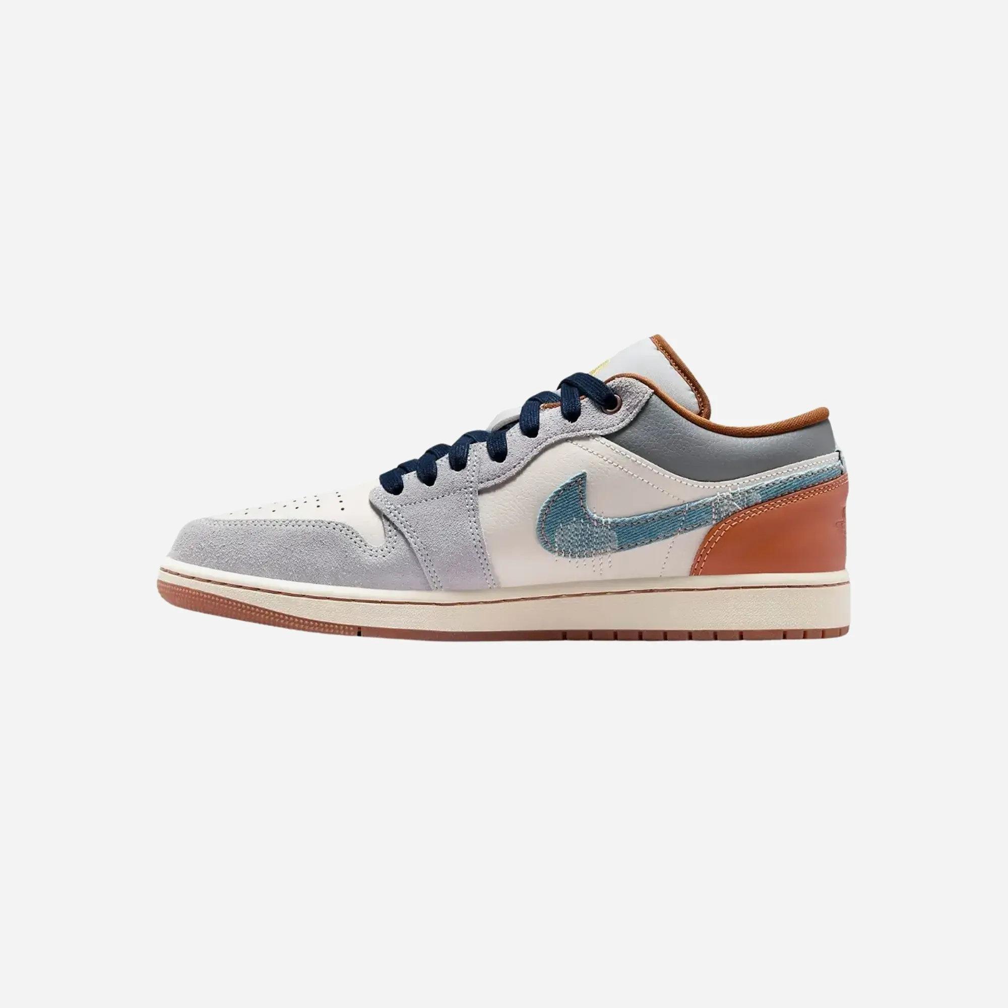 Move Fast Nike Jordan 1 Low SE Phantom Repaired Denim Swoosh
