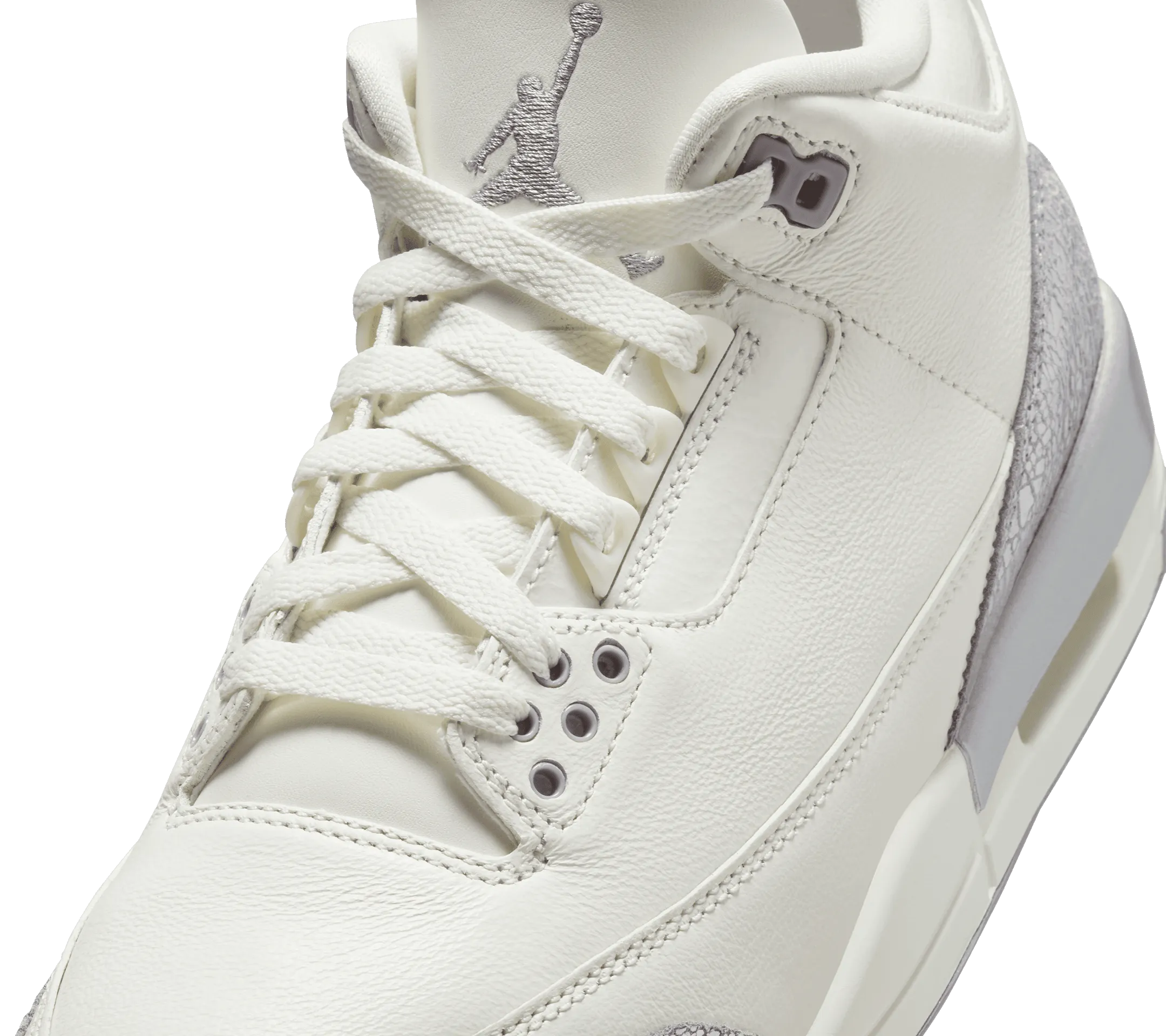 Padded chic Zip Closure WMNS Air Jordan 3 Retro"Sail/Cement Grey"