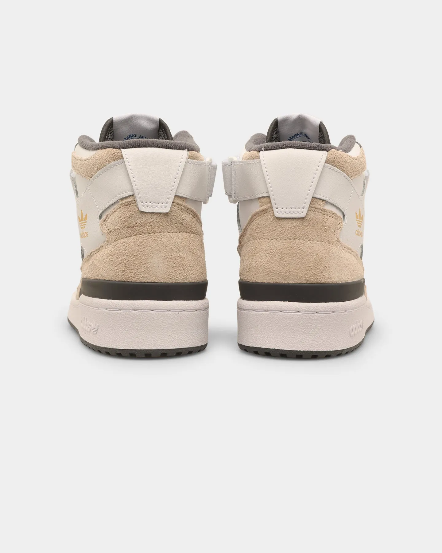 Pure Black Adidas Forum Mid Ftwr White/Grey