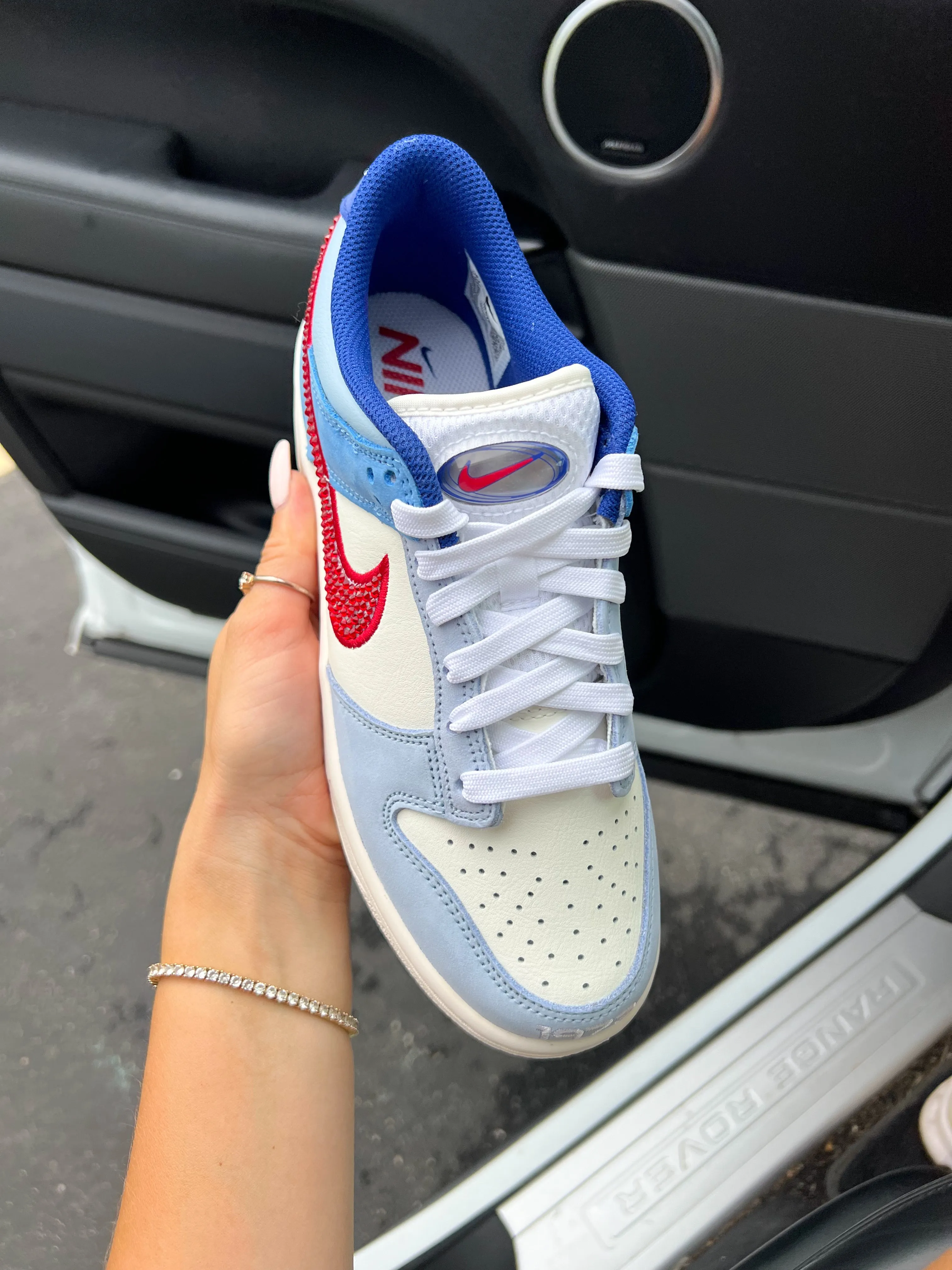 Americana Swarovski Womens Nike Dunk Shoes Mesh