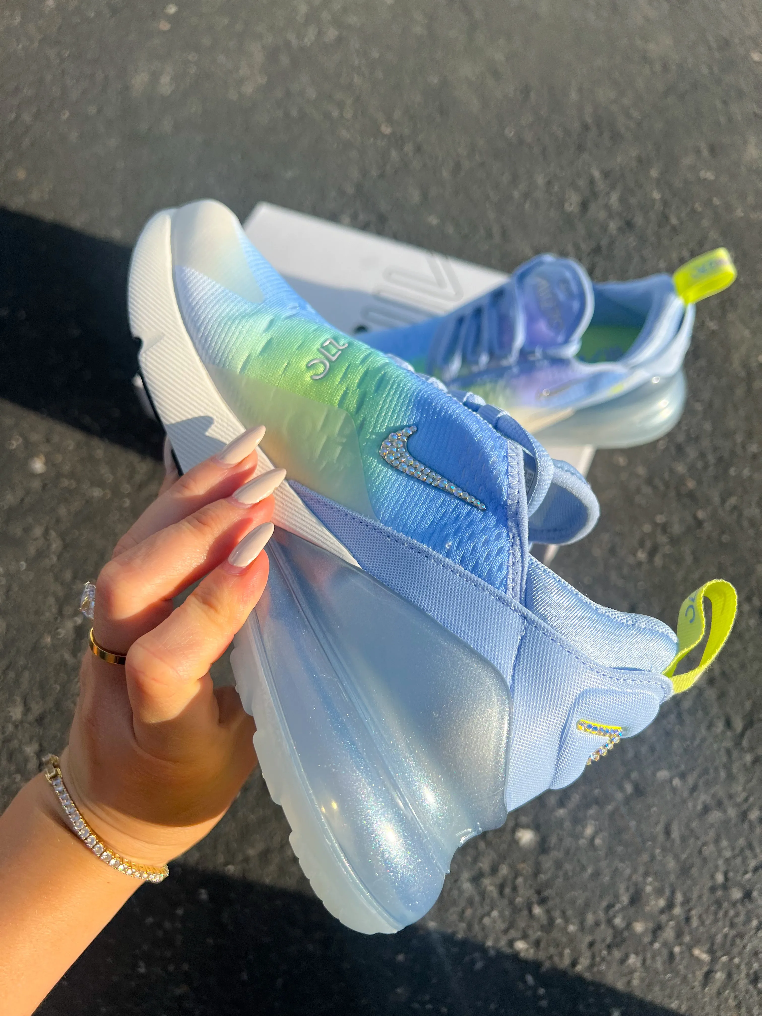 Luxe Look Shimmer Ombre Swarovski Women's Nike Shoes Air Max 270