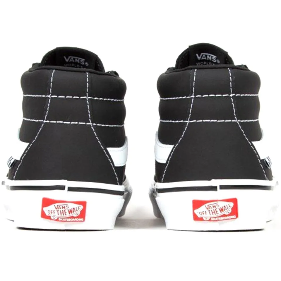Vans Skate Grosso Mid - Black/White/Emo Leather Low Profile Fit Bold Ride