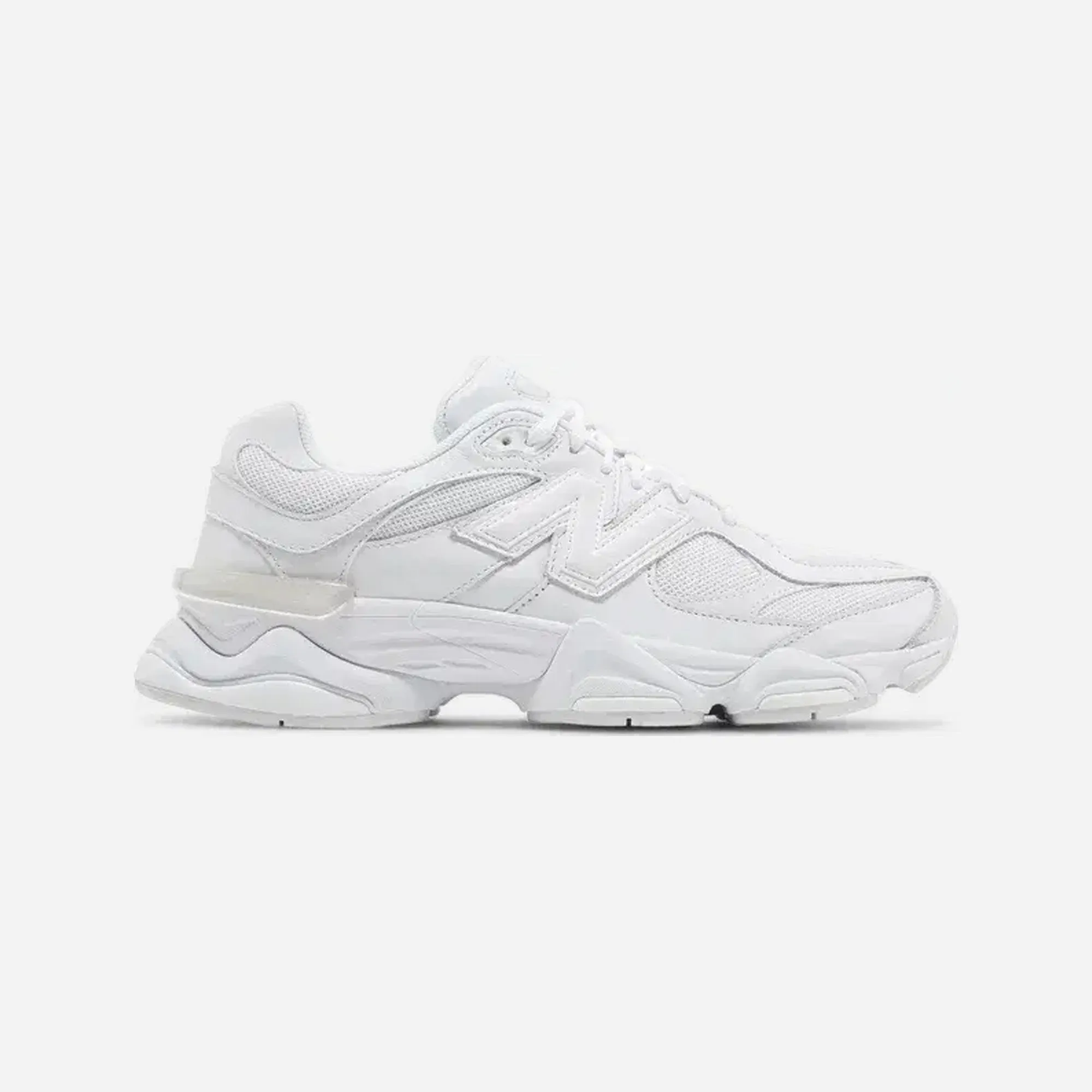 New Balance 9060 Triple White left - foot