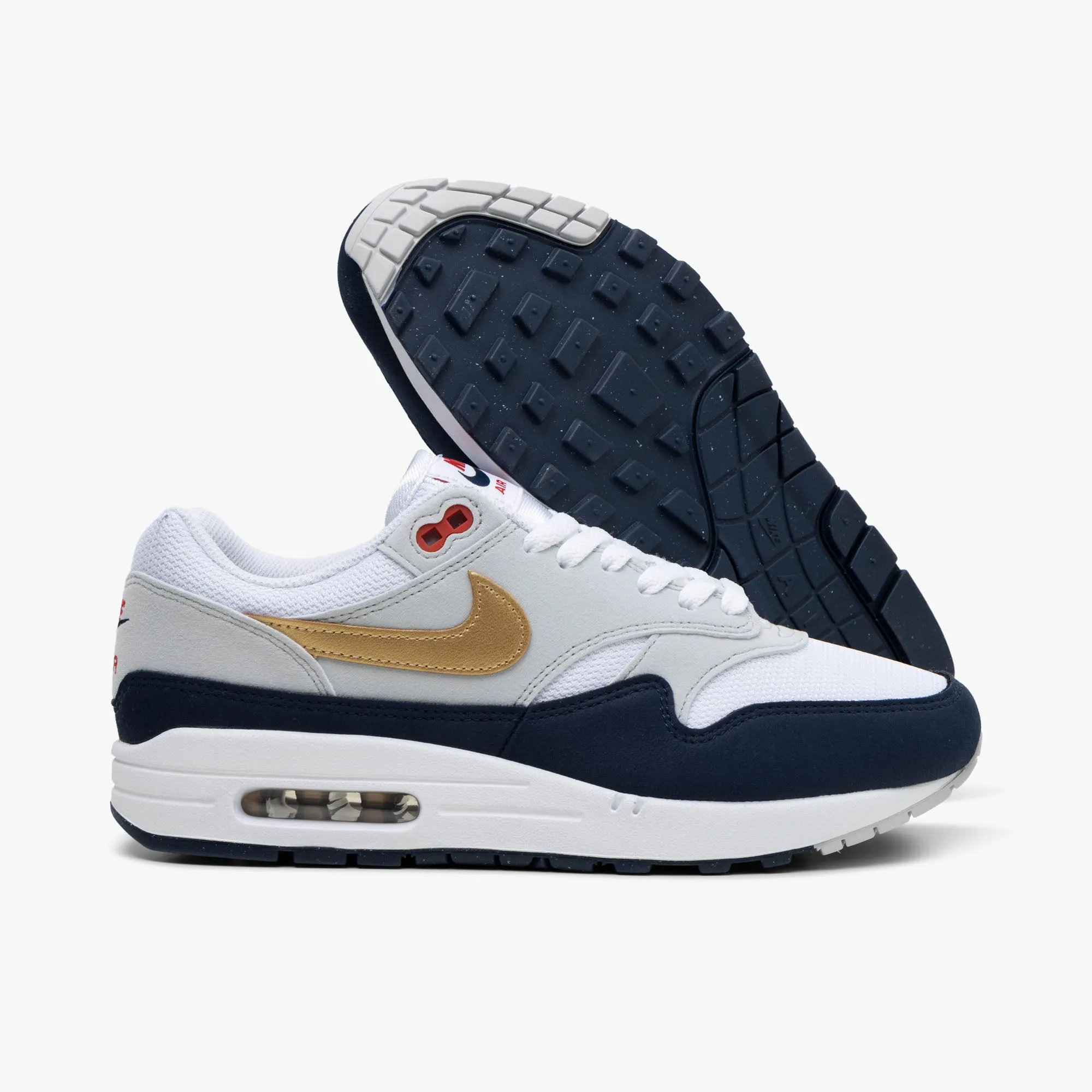 Nike Air Max 1 Obsidian / Metallic Gold - White Lime Fresh Lightweight Feel