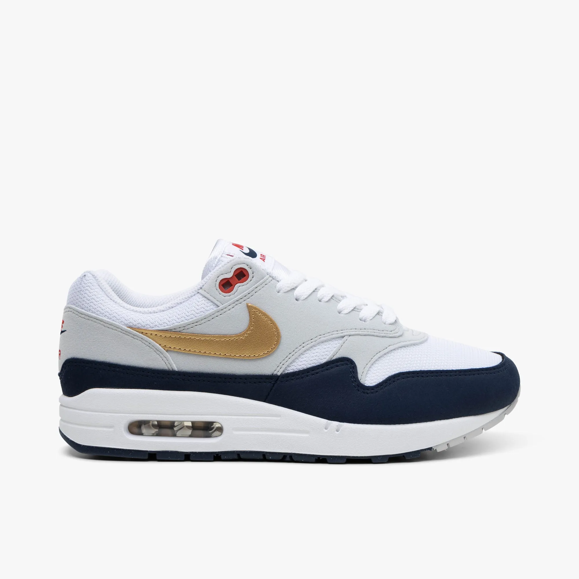 Comfort Enhancement Nike Air Max 1 Obsidian / Metallic Gold - White