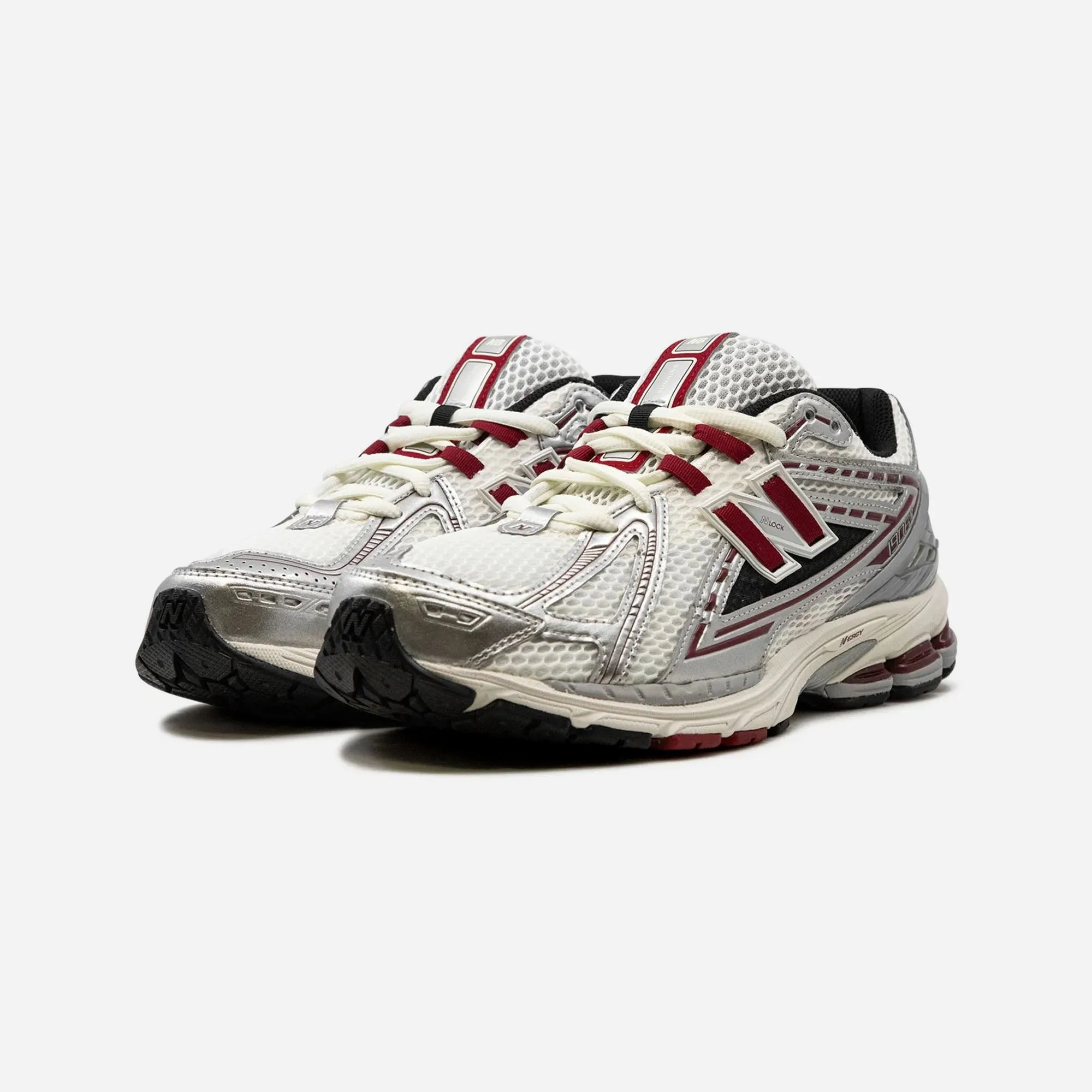 running with a removable insole speed - work running shoes New Balance 1906R Silver Classic Crimson