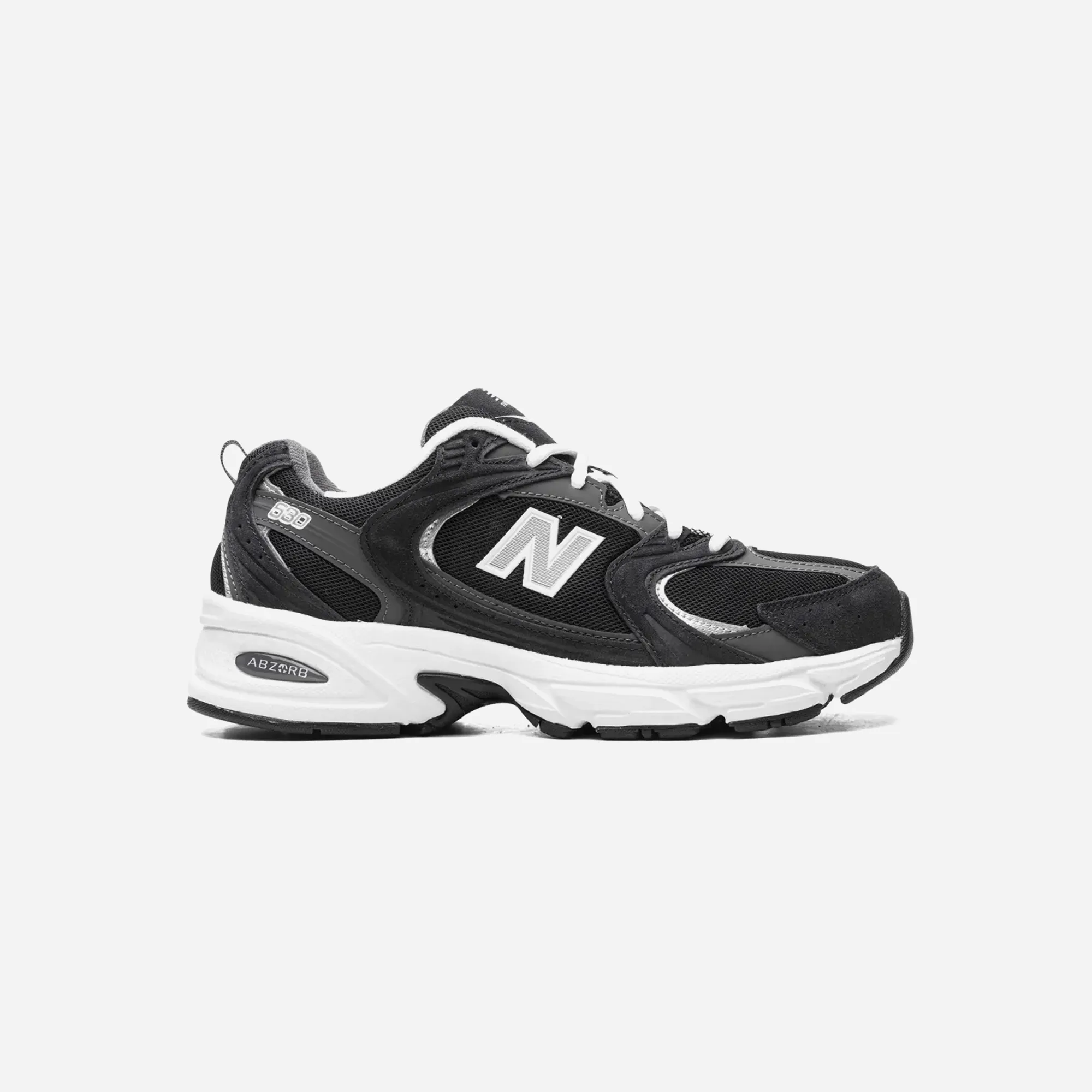 New Balance 530 Classic Black Grey reinforced - structure shoes low - intensity running shoes