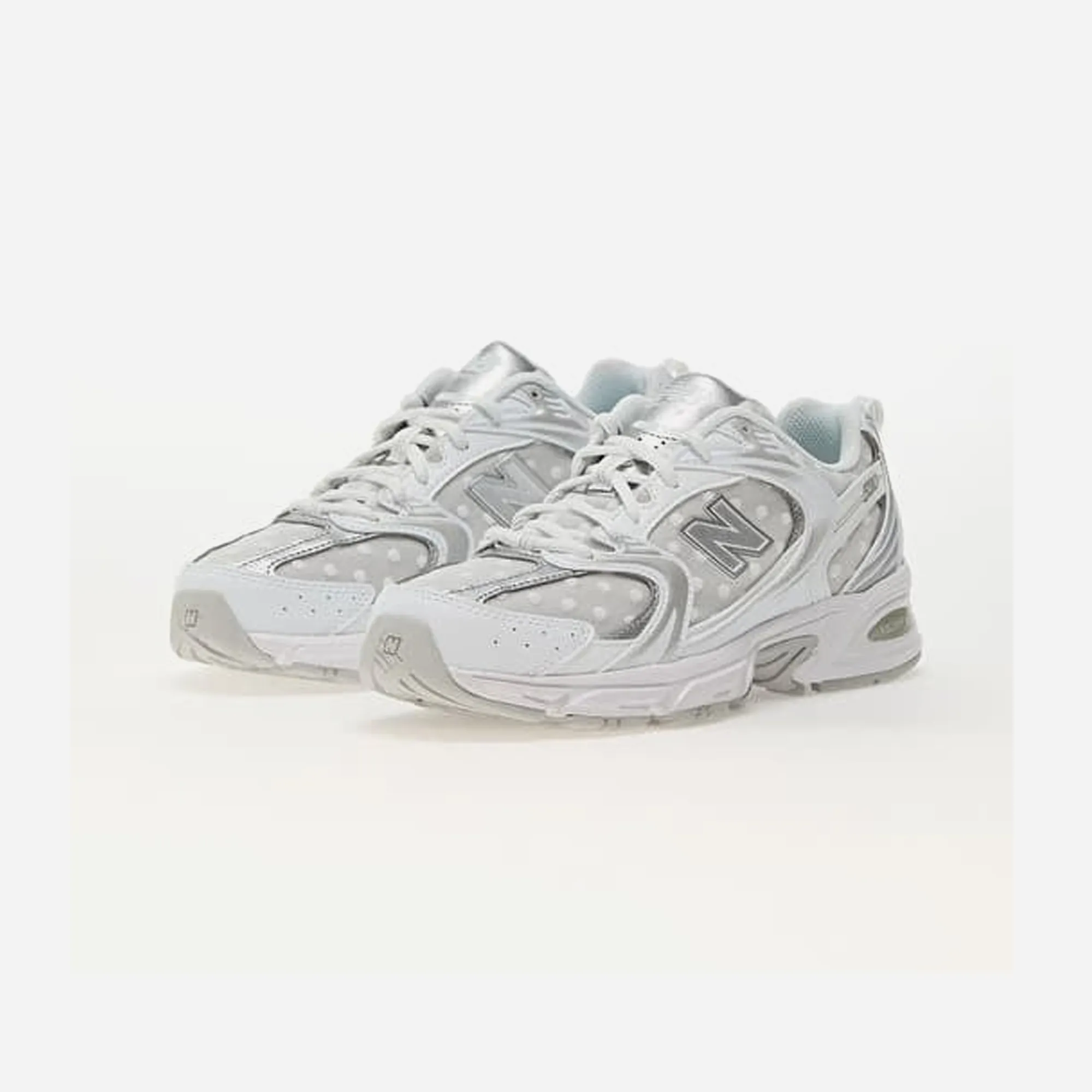 running in a tunnel area shoes stability features New Balance 530 Silver Metallic Polka Dots