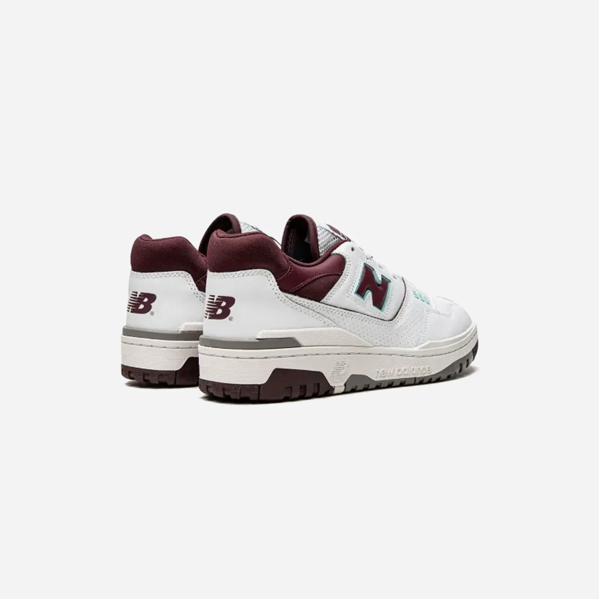 Stability system New Balance 550 Burgundy Cyan