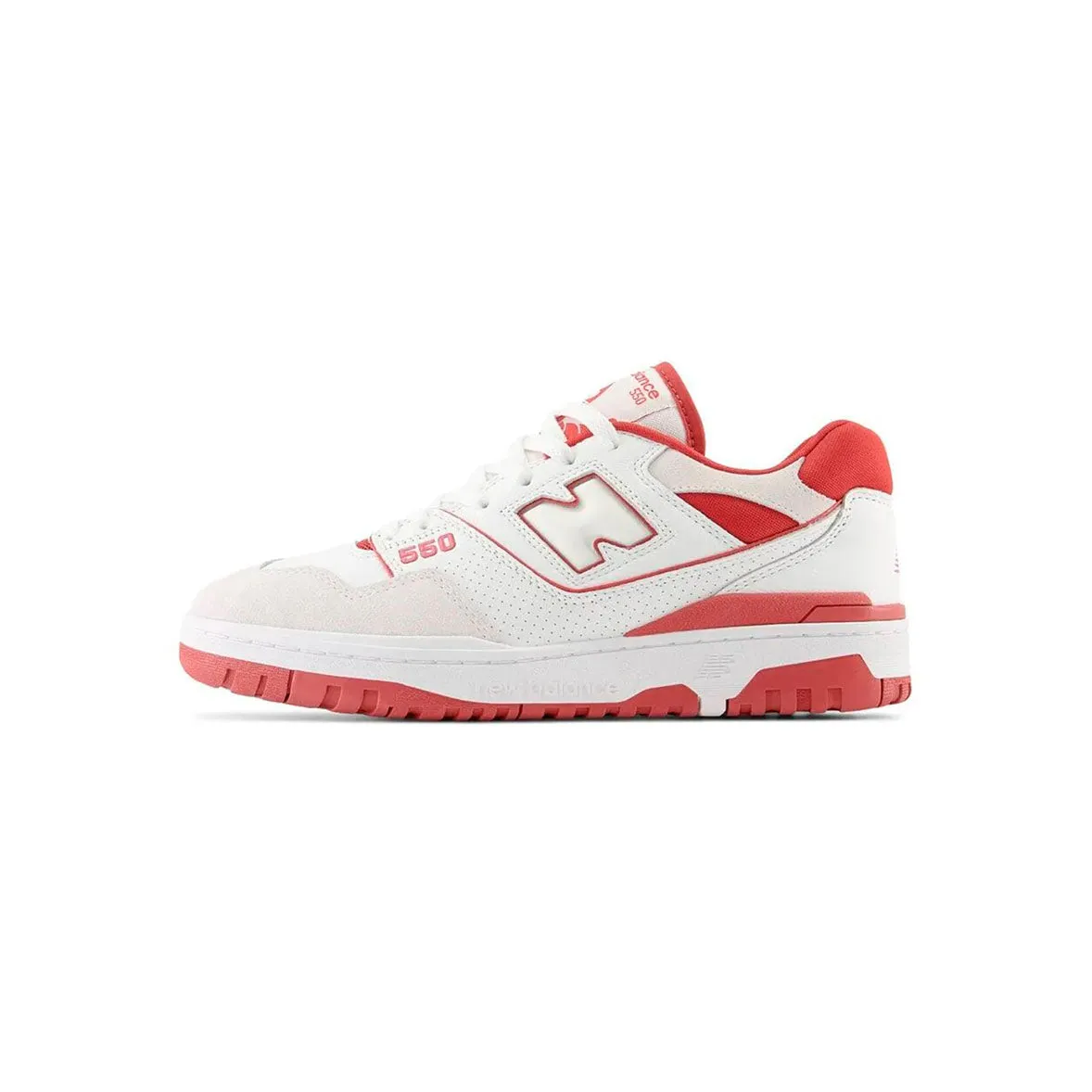 New Balance 550 White - Red Reflective road runners' shoes