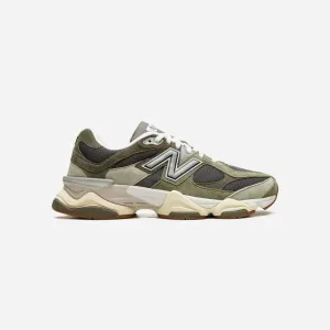 New Balance 9060 Green Grey ribbon - decorated running wear