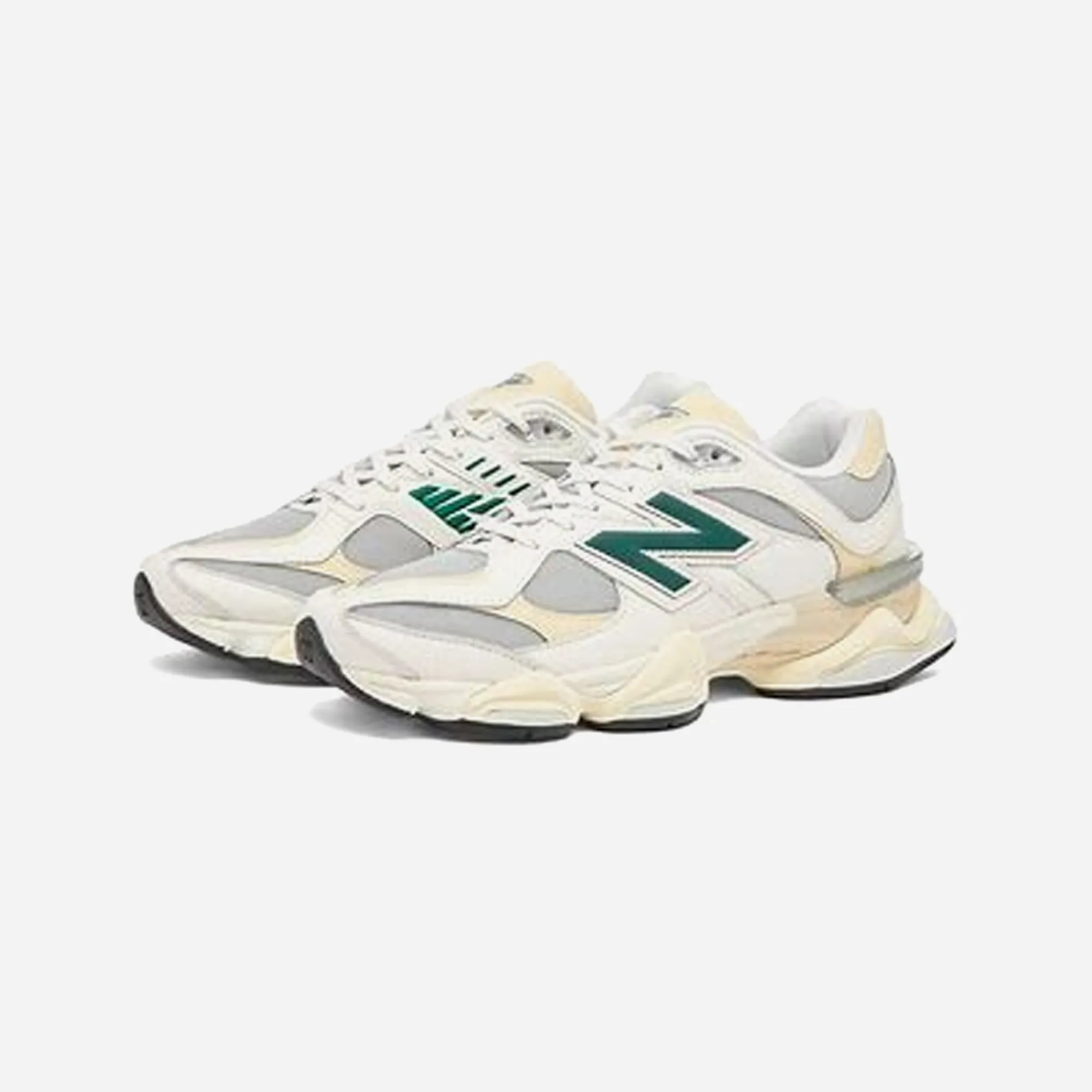 New Balance 9060 Sea Salt Yellow competitive runner cushioned midsole running shoes