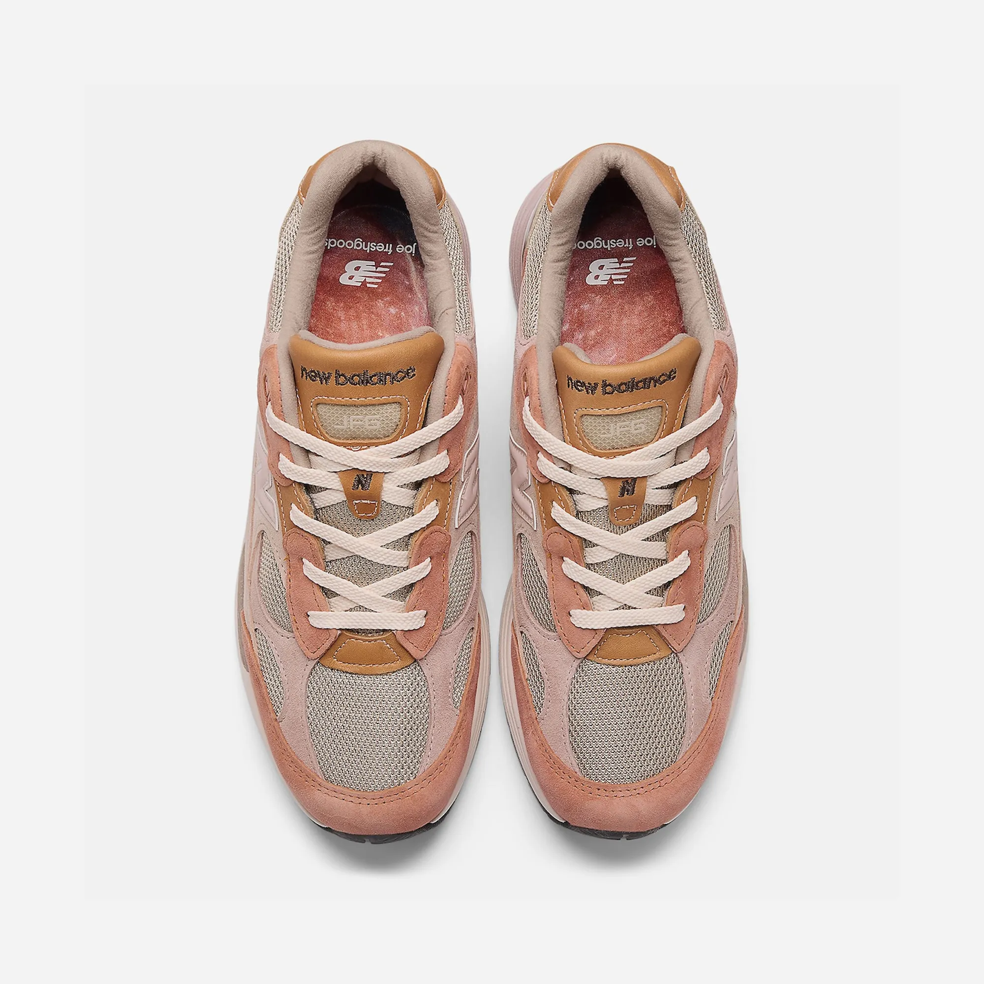 closed - toe - feature shoes Reinforced heel New Balance 992 MiUSA Joe Freshgoods Aged Well