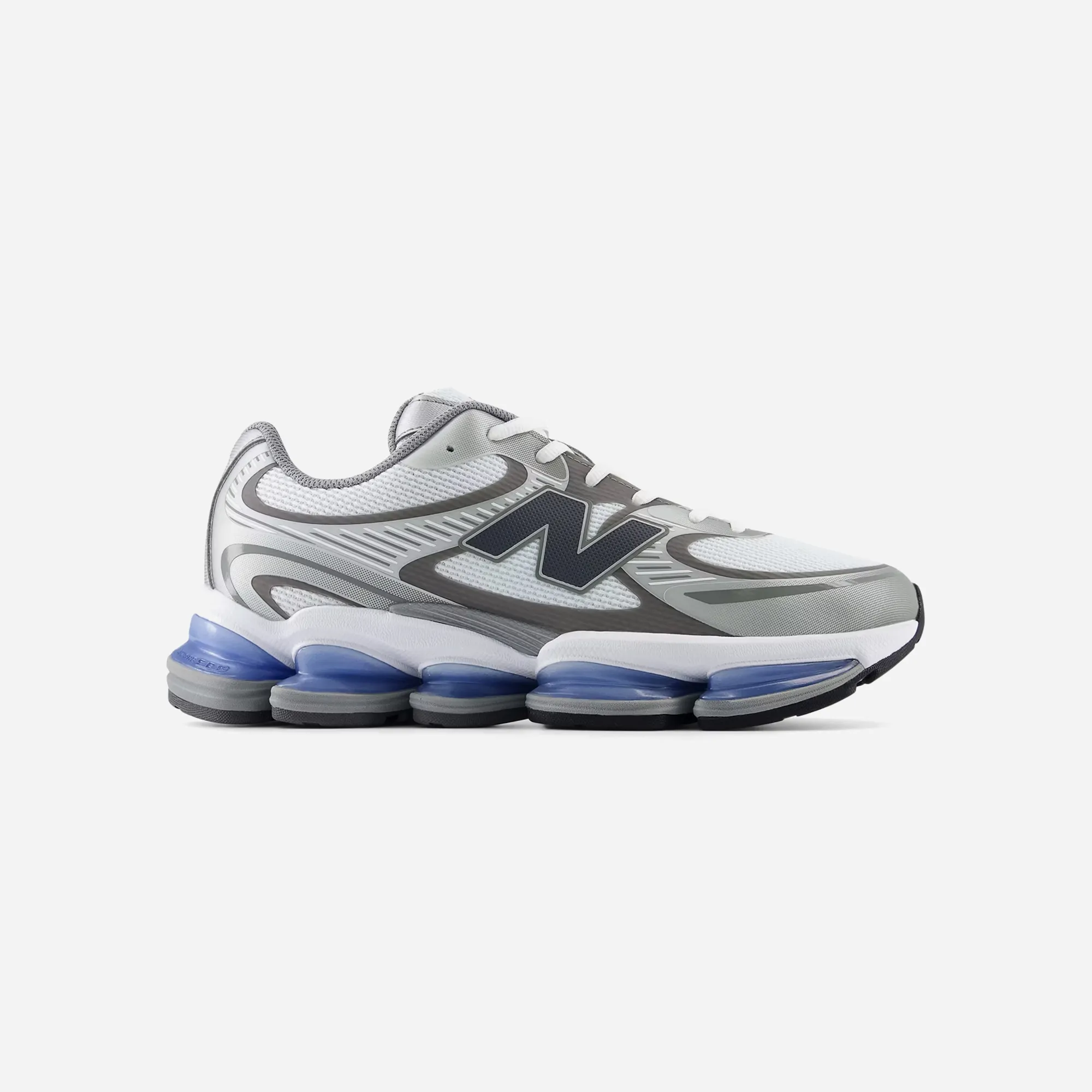 New Balance Abzorb 2000 White Grey Blue anti - slip running shoes diagonal - design shoes