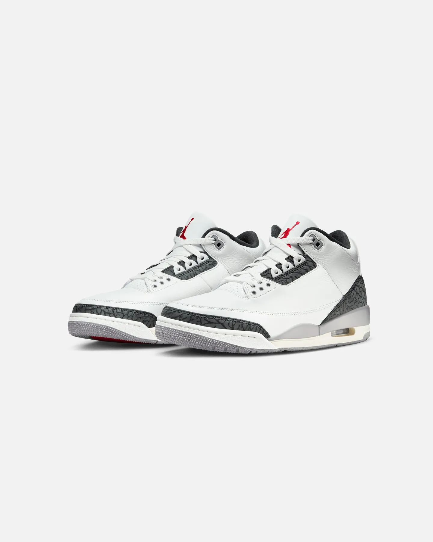Party Mood Jordan Air Jordan 3 Retro "Cement Grey" Summit White/Fire Red Cement
