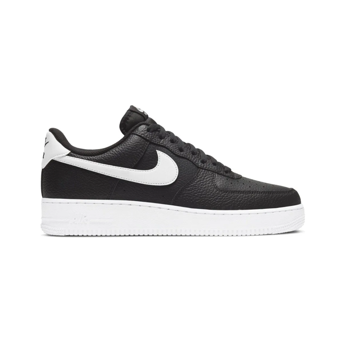 Nike Air Force 1 '07 'Black White Pebbled Leather' Men's Shoes indoor shoes