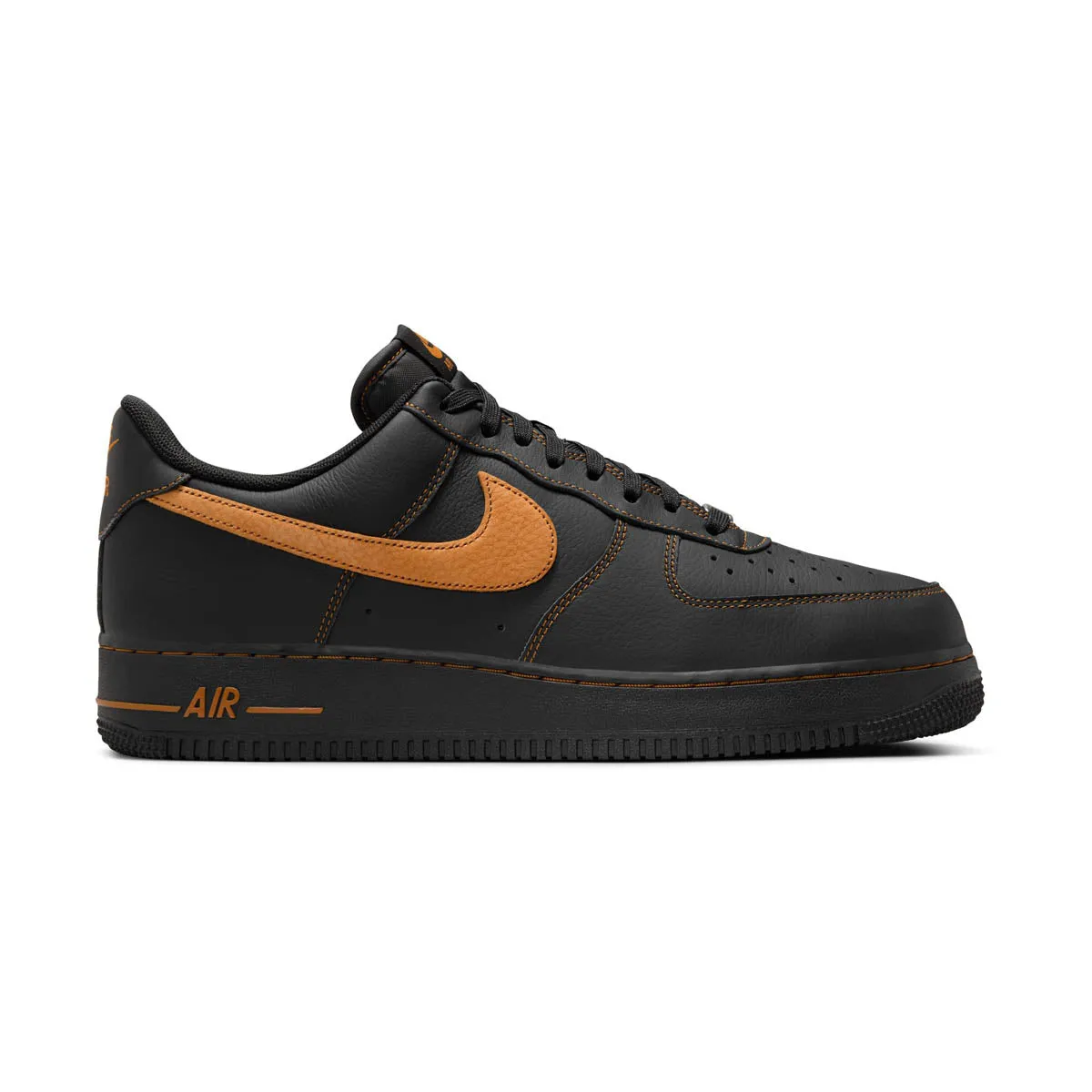 Nike Air Force 1 '07 LV8 'Black Desert Ochre' Men's Shoes Pivot Point Outsole Elastic Heel Tab