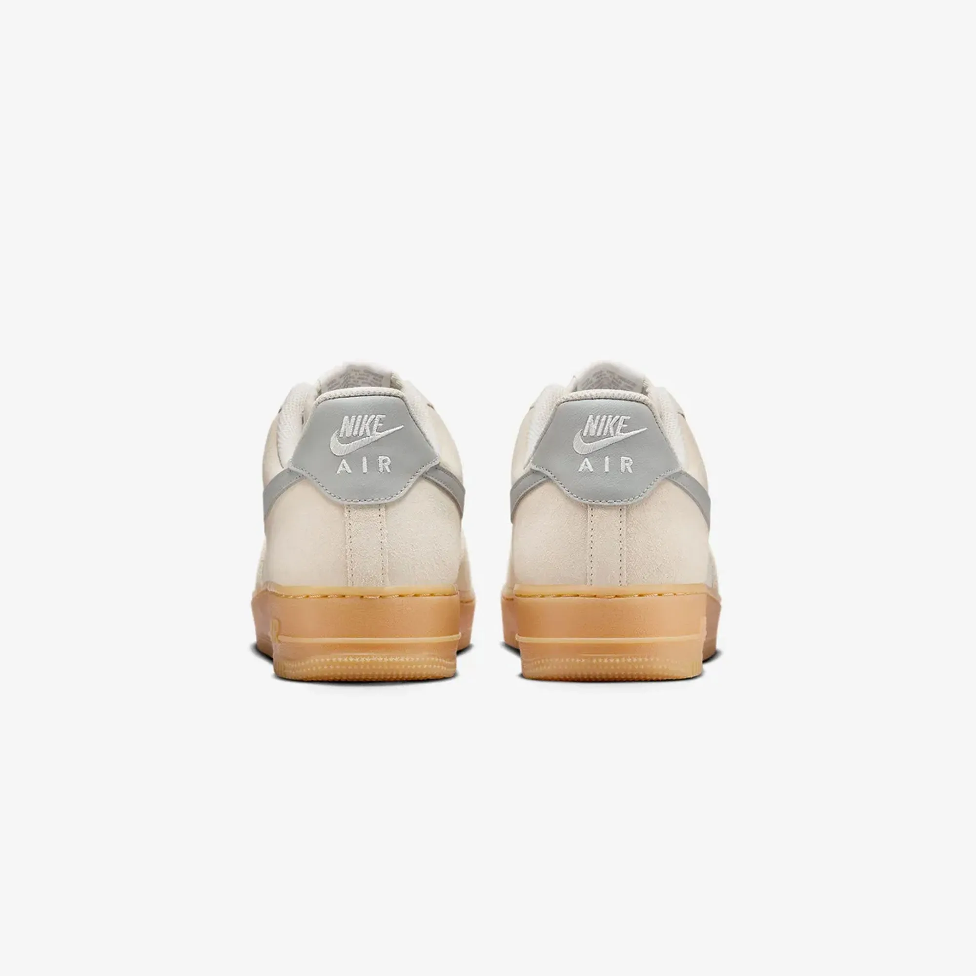 NIKE | AIR FORCE 1 '07 LV8 { PHANTOM/LT SMOKE GREY-GUM YELLOW Anti Fatigue Technology Stacked Heel