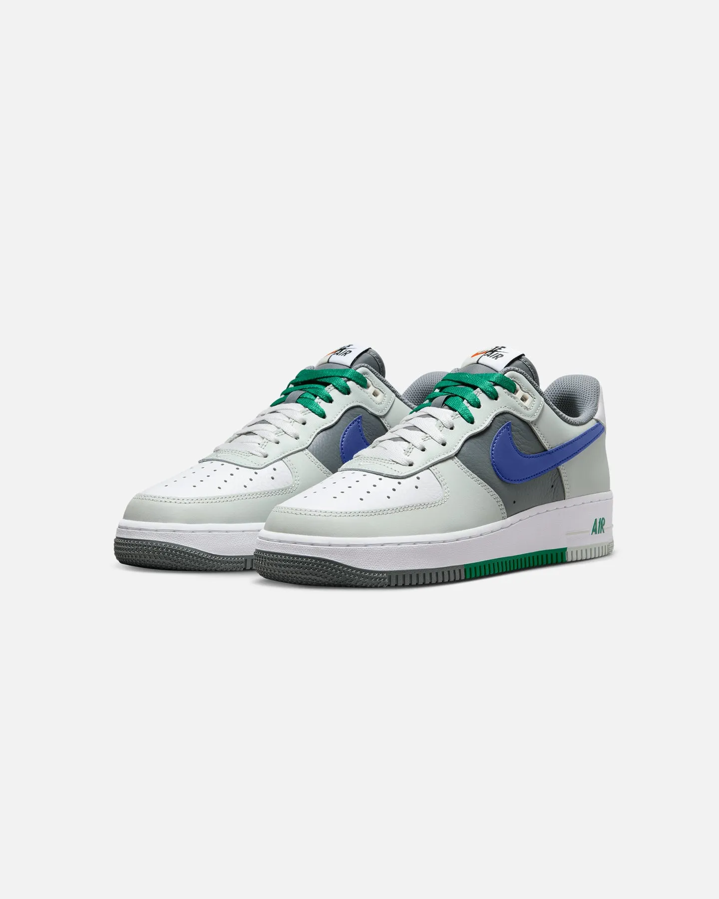 Nike Air Force 1 '07 LV8 RMX "Split" Light Silver/Deep Royal Blue Breathable Indoor Fitness Quick Flex