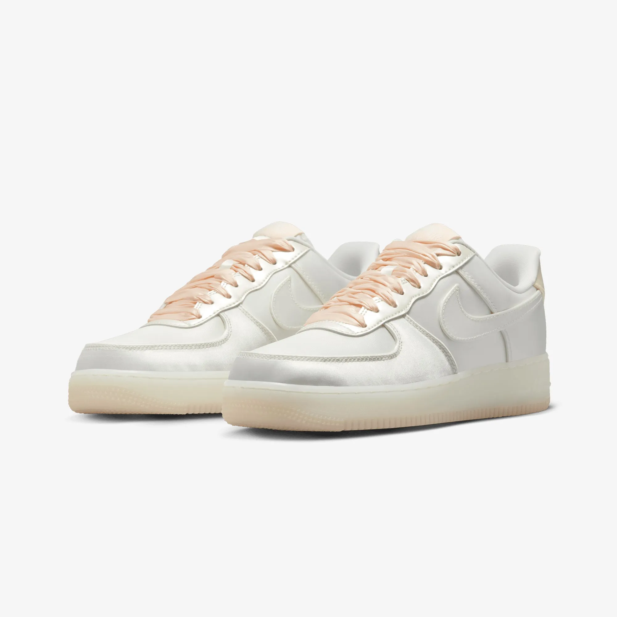 NIKE | AIR FORCE 1 '07 LV8 { SAIL/SAIL-BARELY ORANGE All Fit Rubberized Heel