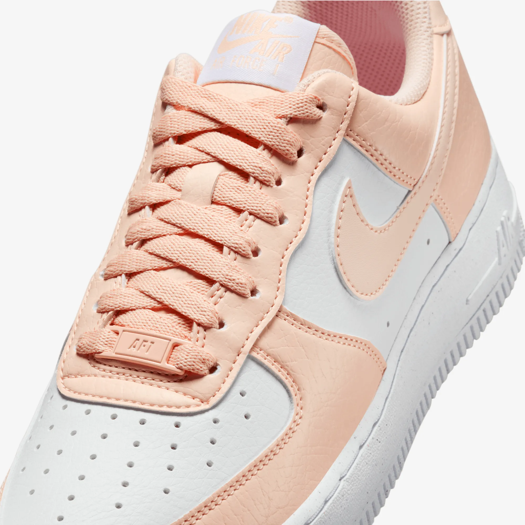 All-Weather Performance NIKE | AIR FORCE 1 '07 NEXT NATURE { WHITE/WASHED CORAL-WHITE