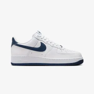 NIKE | AIR FORCE 1 '07 { WHITE/MIDNIGHT NAVY-WHITE Bold Color Scheme Customizable Insoles