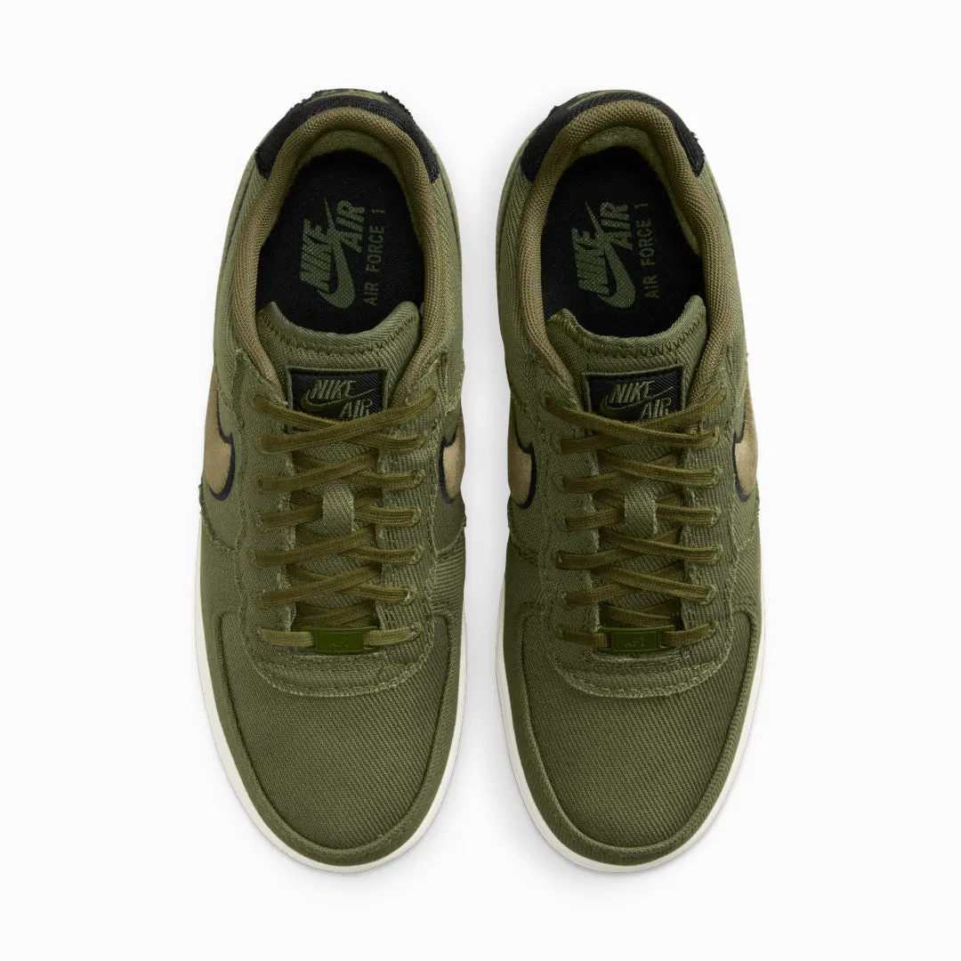 NIKE | AIR FORCE 1 LOW CANVAS { ARMY OLIVE/MATTE OLIVE-PHANTOM-BLACK Toe Cap
