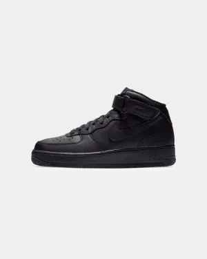 Stretch Fabric Work Commute Game Fit Nike Air Force 1 Mid '07 Black/Black