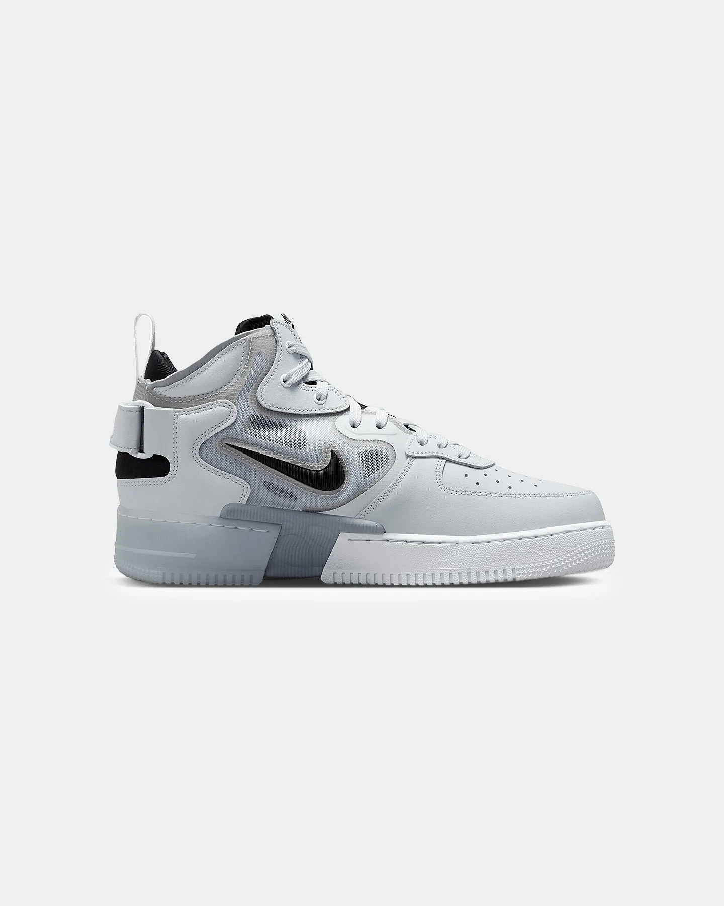 School Style Nike Air Force 1 Mid React Pure Platinum/Blue