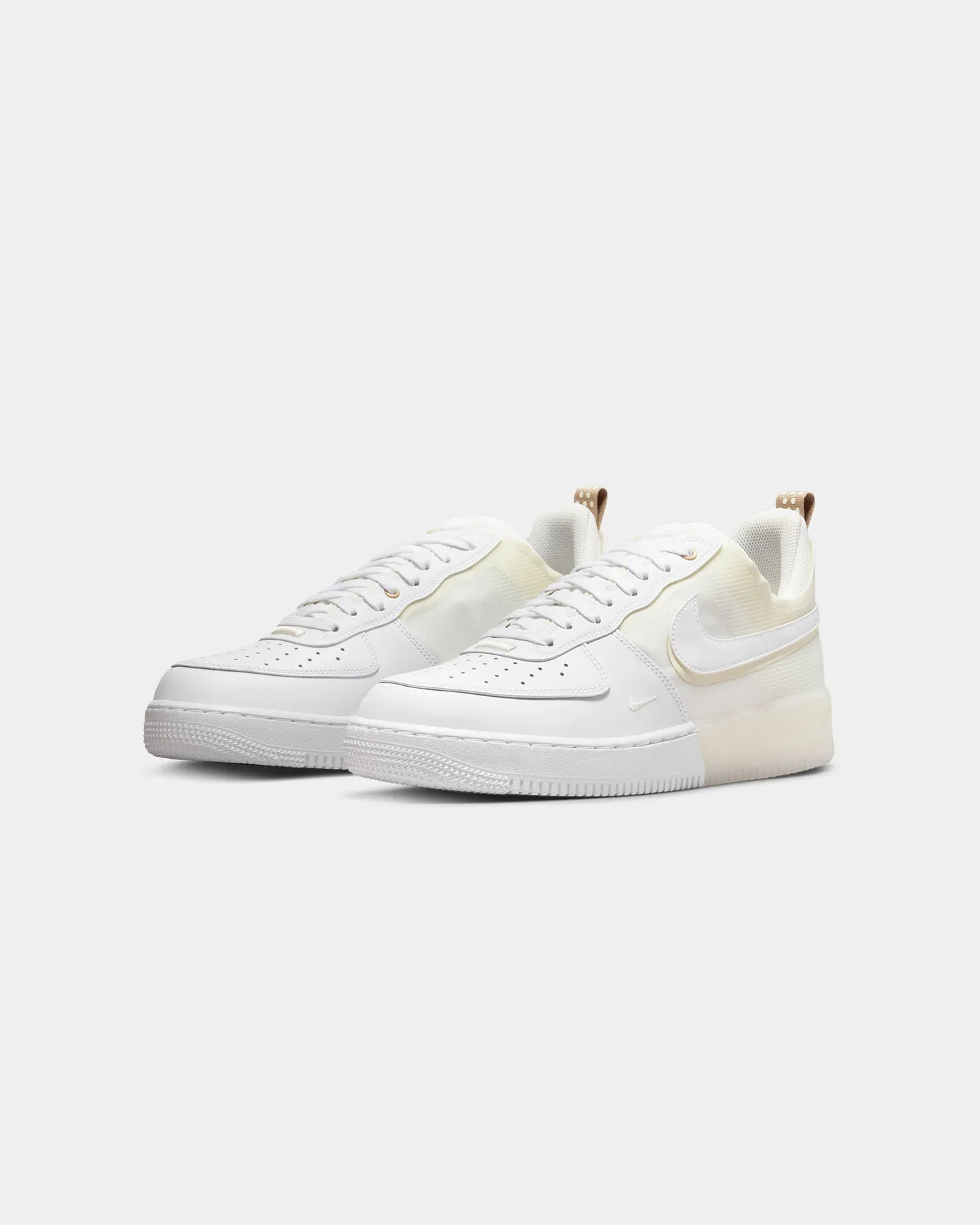 Slip Resistant Mountain Strong Nike Air Force 1 React White/White