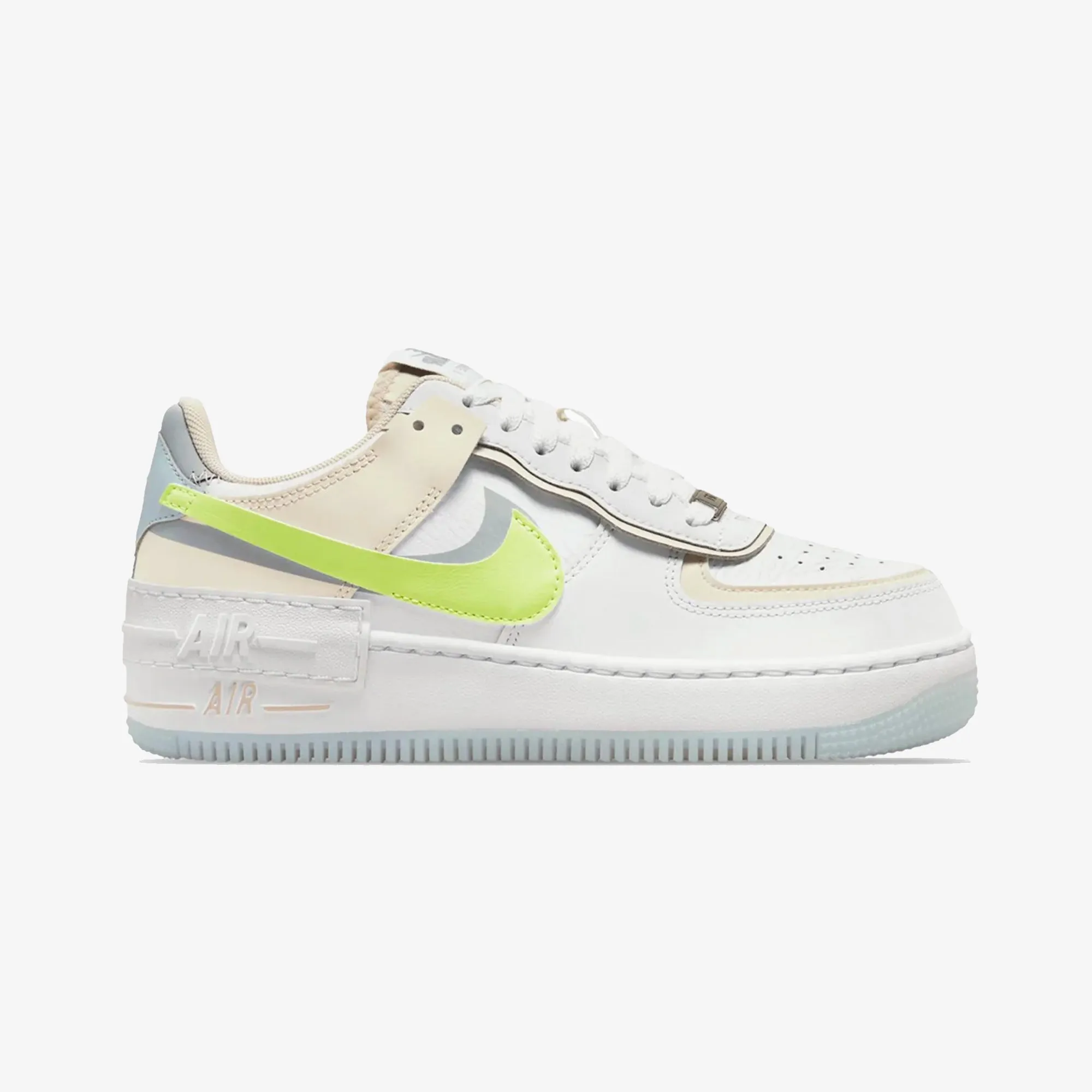 Movement Support Heel Stabilizer NIKE | AIR FORCE 1 SHADOW { WHITE/LT LEMON TWIST-WOLF GREY
