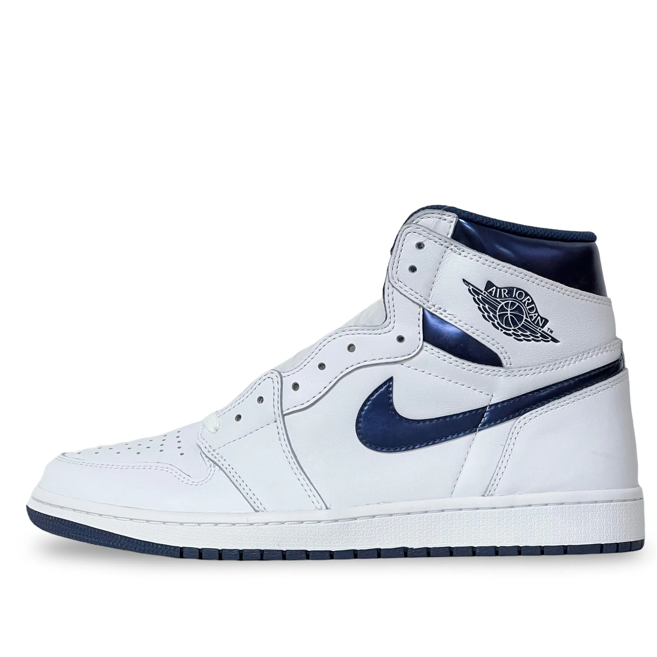 Nike Air Jordan 1 High Metallic Navy 2016 Rockered Sole Stride Style