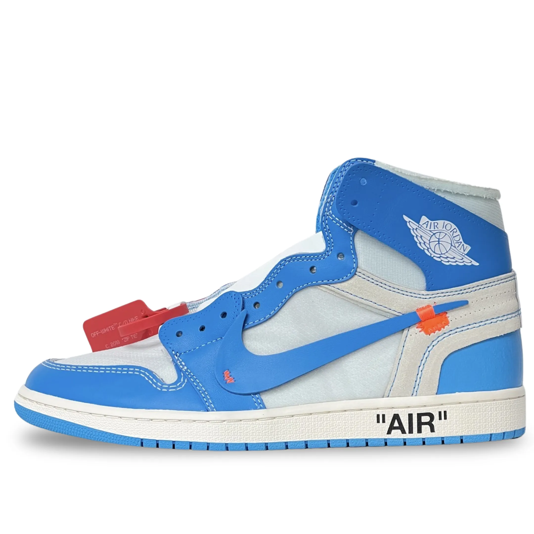 Multi-functional performance Nike Air Jordan 1 High Off-White UNC