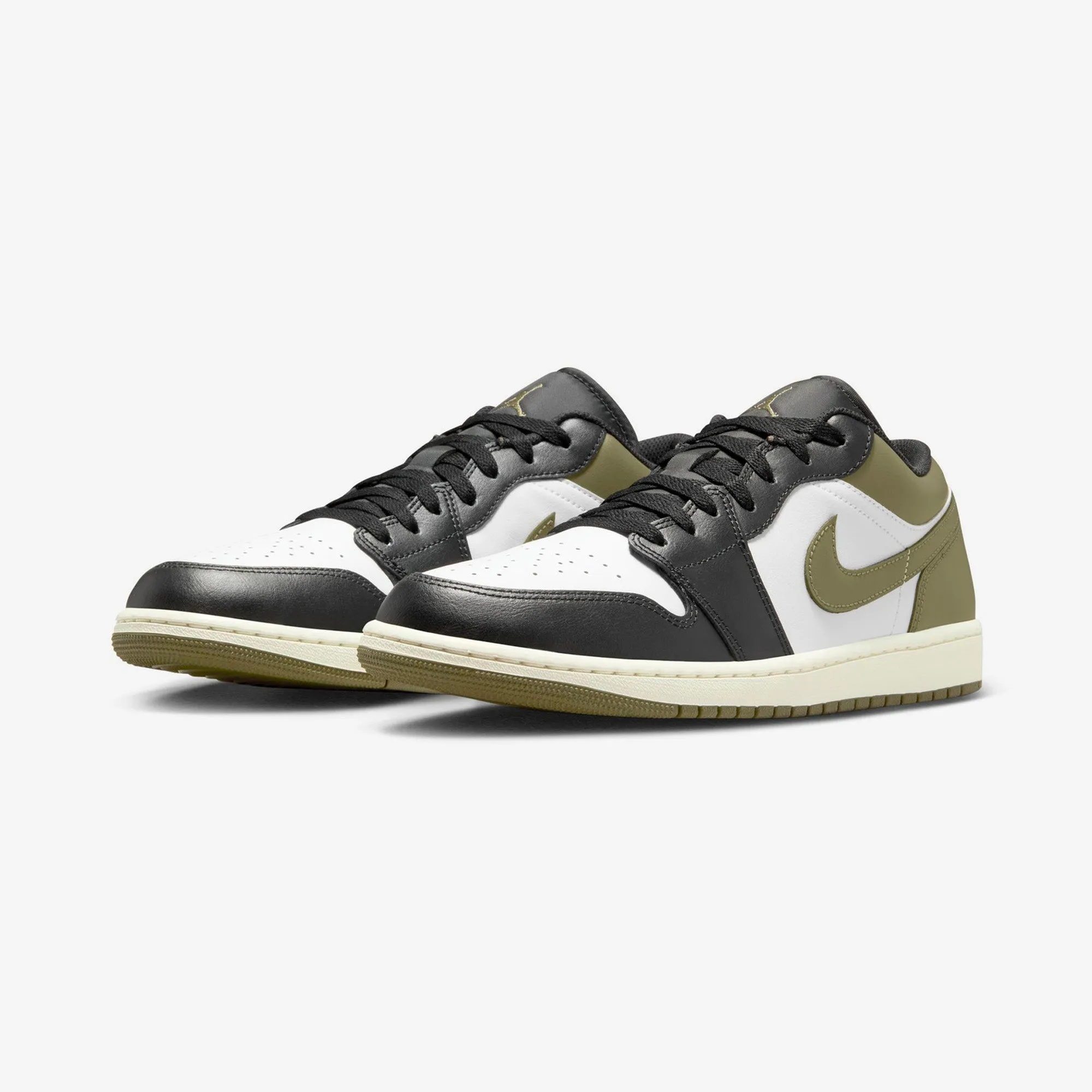 GoodGrip Bounce Back Tech Nike Air Jordan 1 Low Black Toe Medium Olive