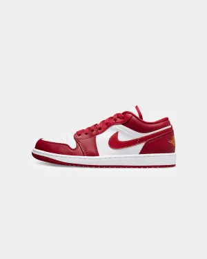 Breathable Upper Nike Air Jordan 1 Low "Cardinal Red" Cardinal Red/Light Curry/White