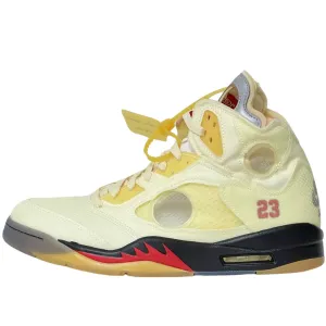Nike Air Jordan 5 Off-White Sail Trainer Shoes