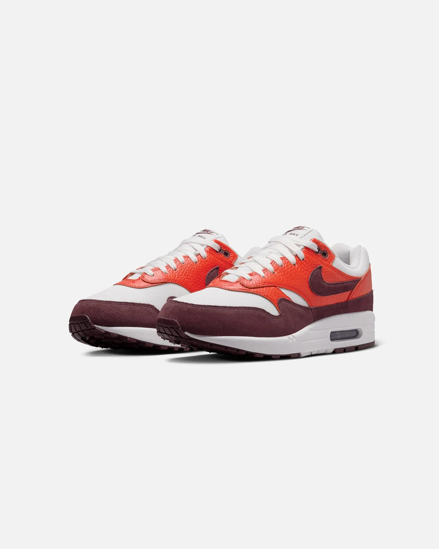 Smooth Zone Fashion Base Nike Air Max 1 Summit White/Burgundy