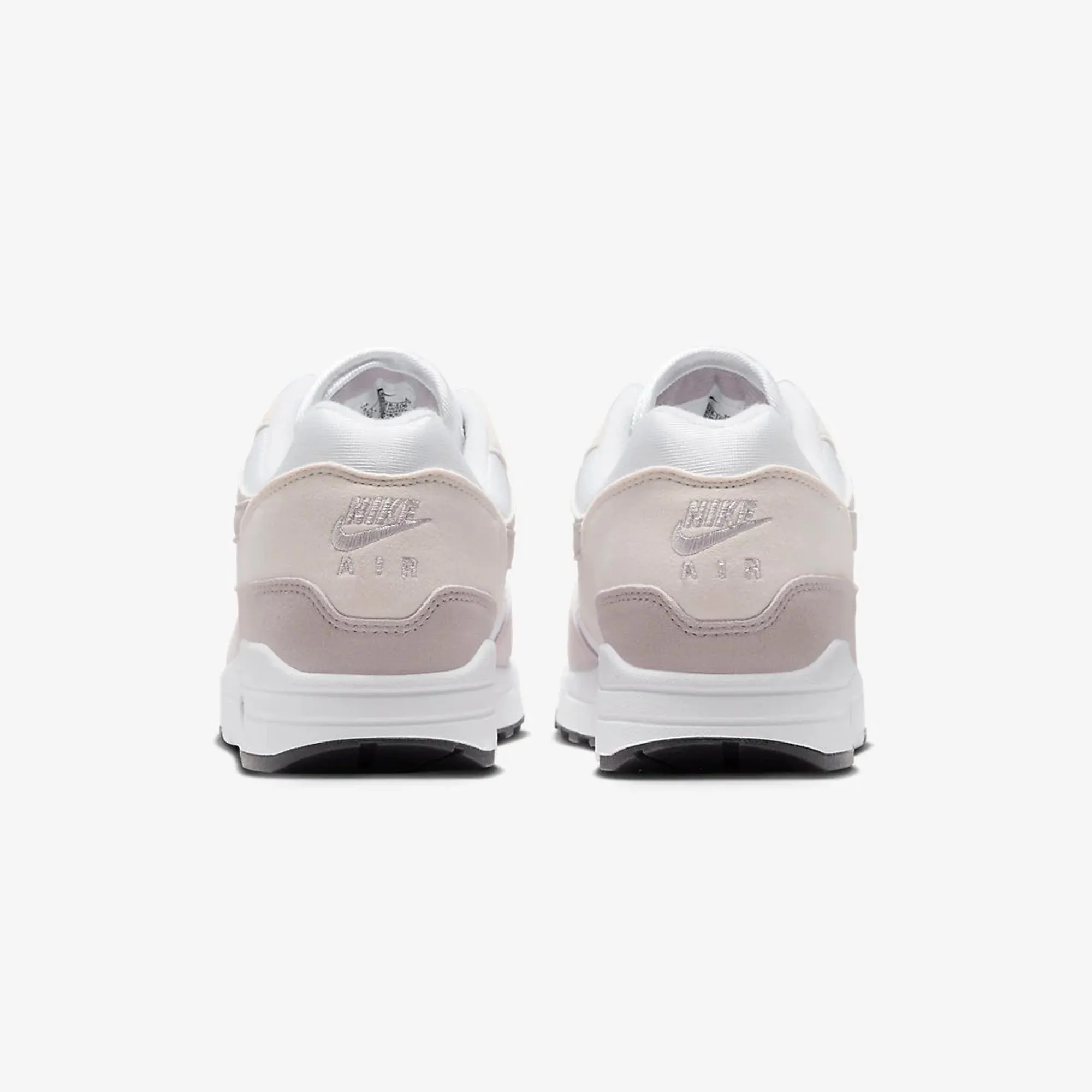 Nike | AIR MAX 1  { WHITE/PLATINUM VIOLET-PHANTOM-WHITE Classic Wear Elevated Comfort