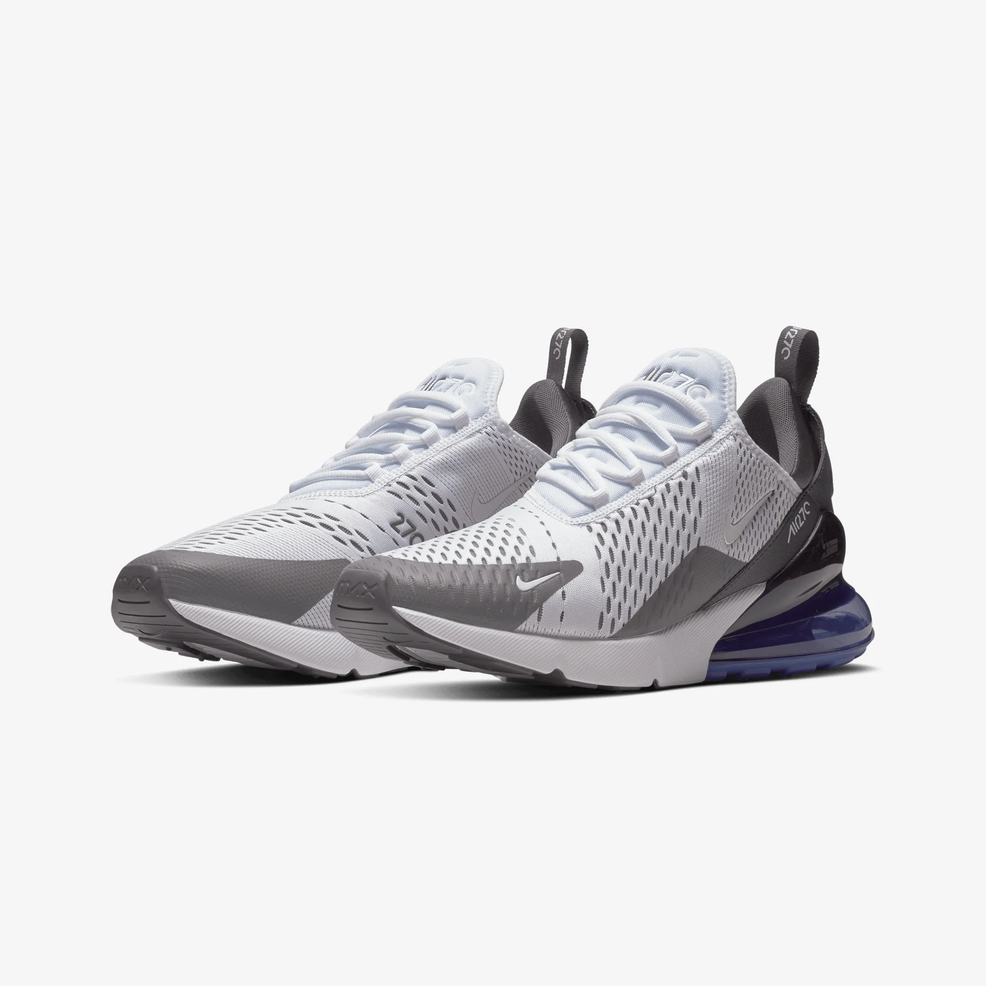 Torque Control Plate Nike | AIR MAX 270 { WHITE/WHITE-PERSIAN VIOLET-DARK GREY
